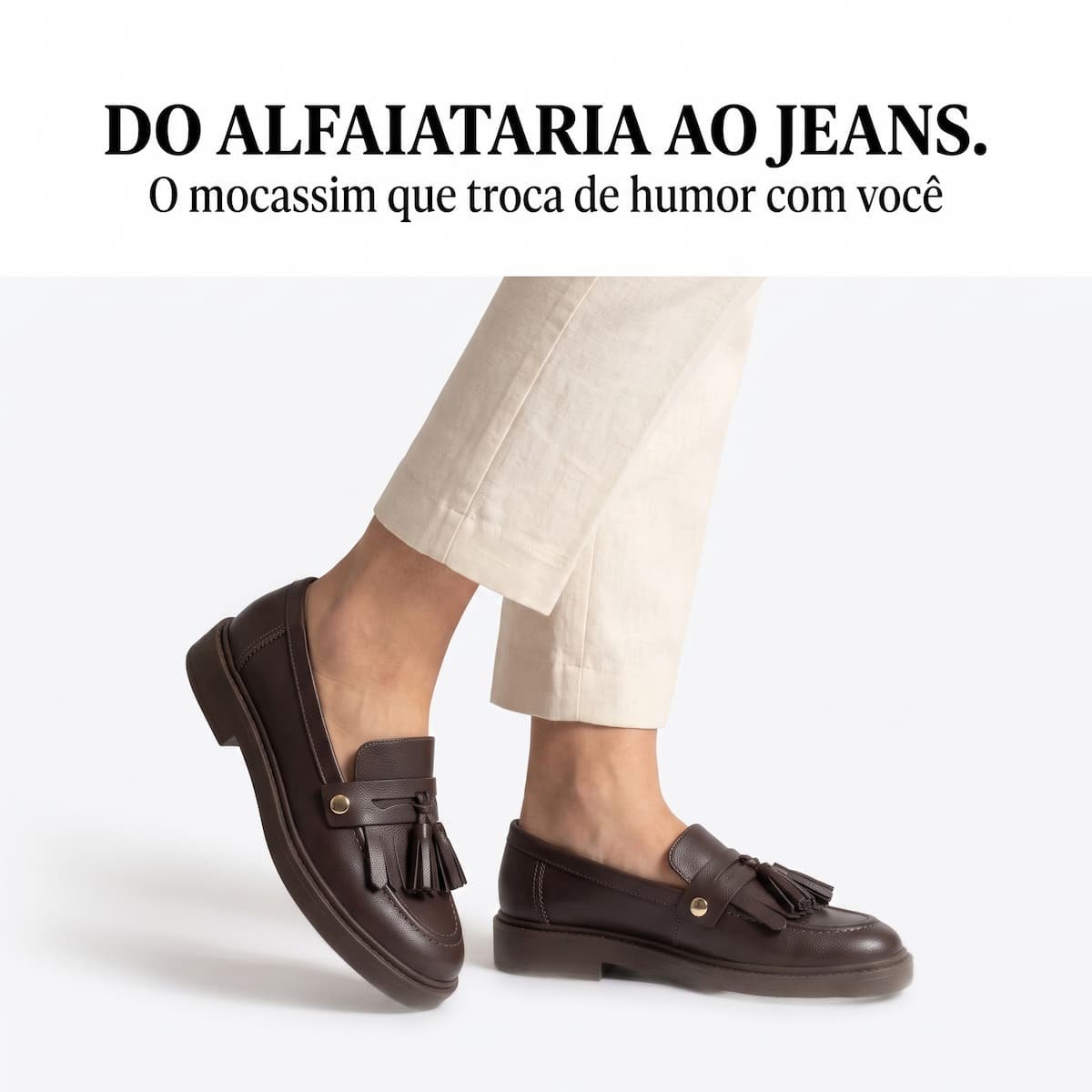 Mocassim Anacapri Penny Loafer Couro com Franja C3027200550002 Café Café 4