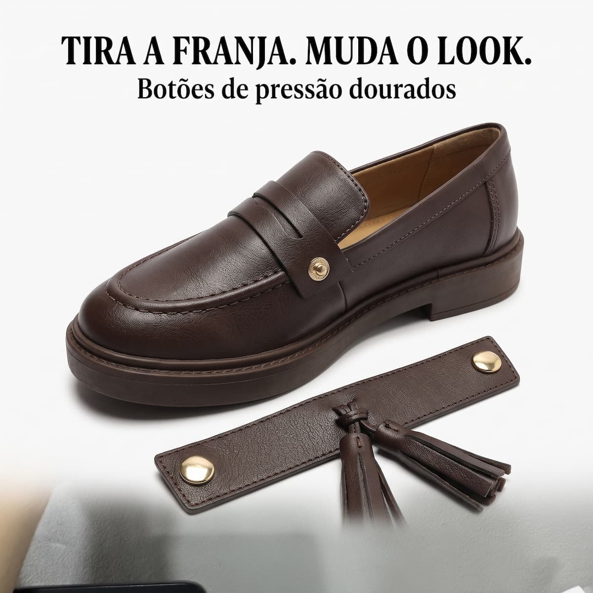 Mocassim Anacapri Penny Loafer Couro com Franja C3027200550002 Café Café 5