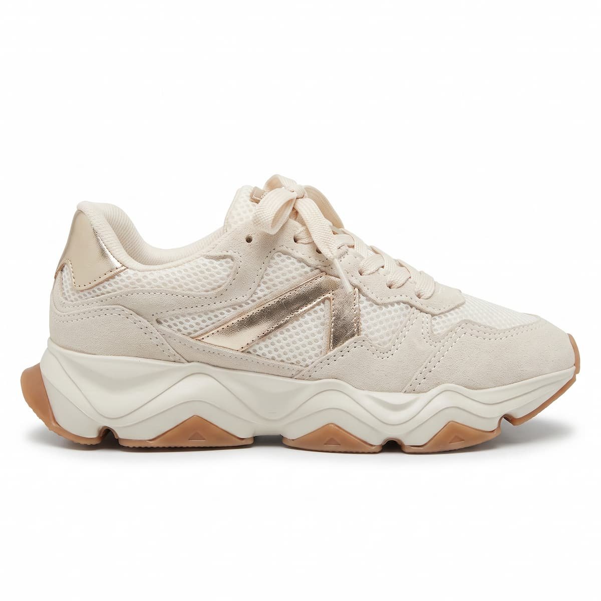 Tênis Feminino Schutz Chunky Sneaker ST-2940 Camurça S2191100010030 Creme
