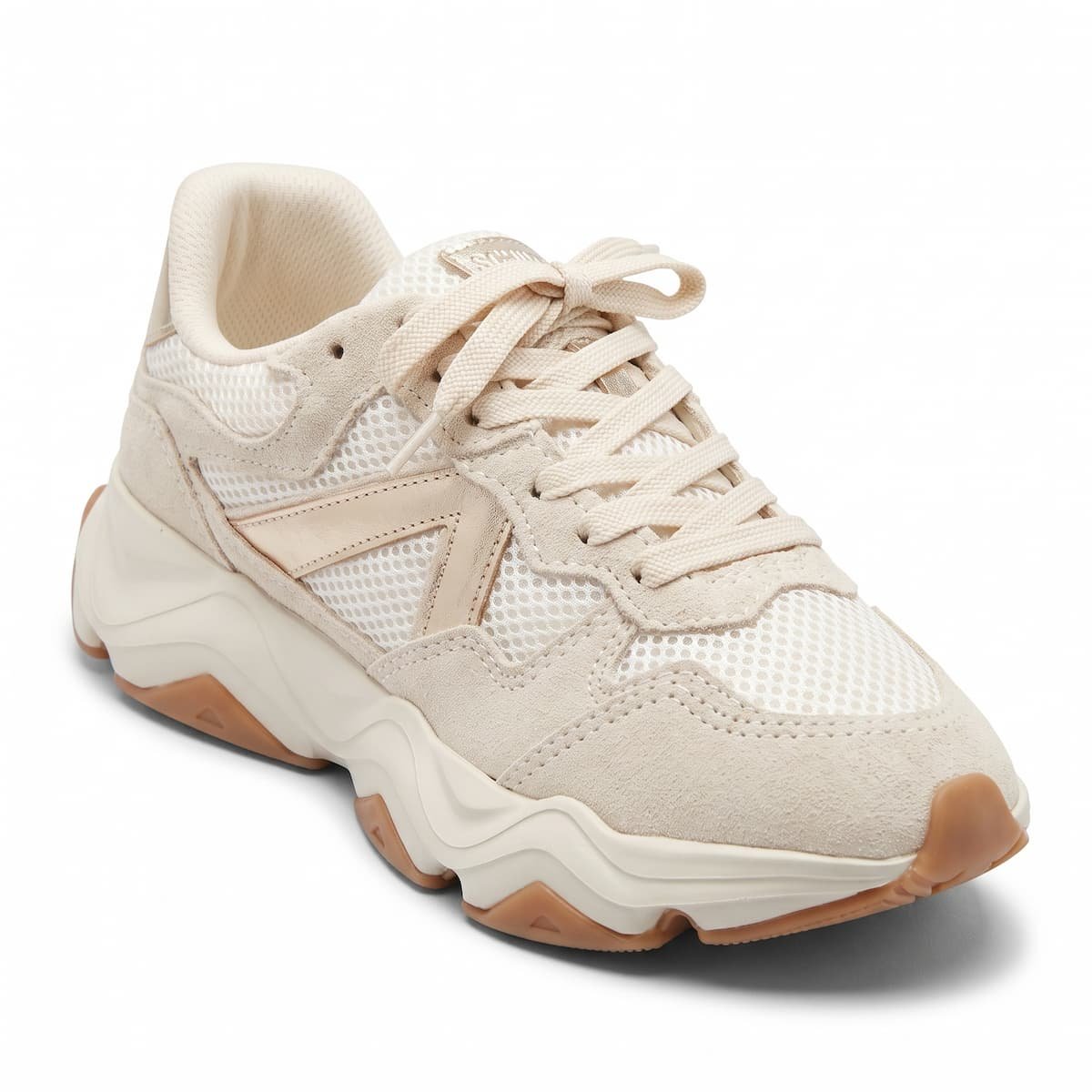 Tênis Feminino Schutz Chunky Sneaker ST-2940 Camurça S2191100010030 Creme Creme 2