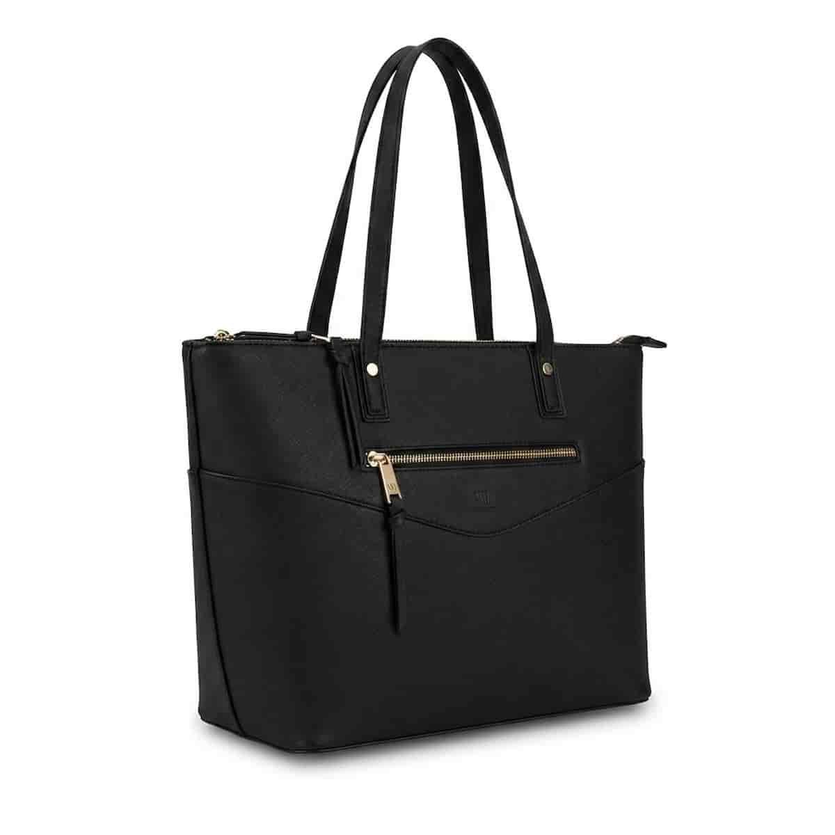 Bolsa WJ Feminina Estruturada Sintética Alça Ombro Grande 46451 Preto Preto 2