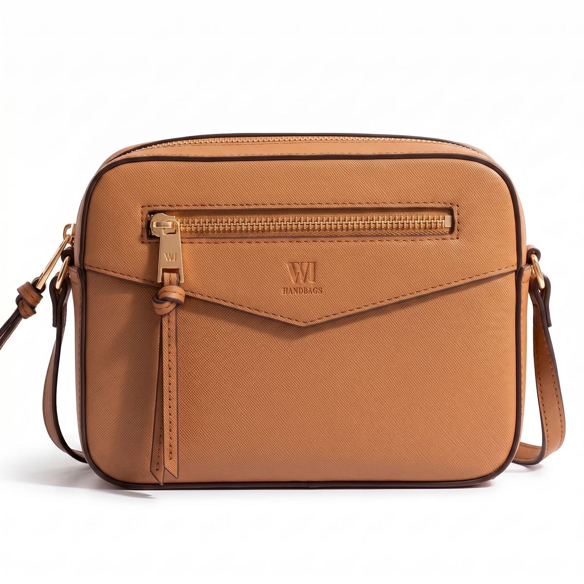 Bolsa WJ Feminina Pequena Transversal Alça Ajustável 46452 Caramelo 2