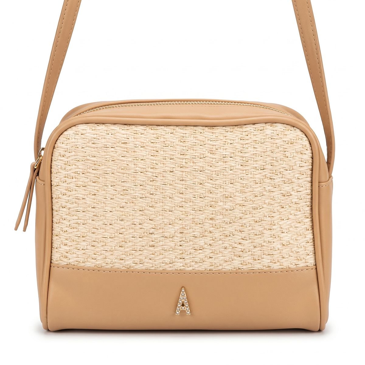 Bolsa Feminina Anacapri Tiracolo Pequena Palha C5001605310001 Bege