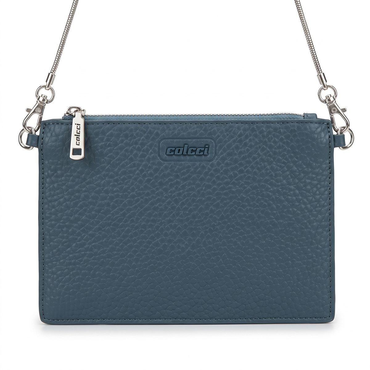 Bolsa Feminina Colcci Transversal Fina Alça Corrente Removível 090.01.12084.11 Azul