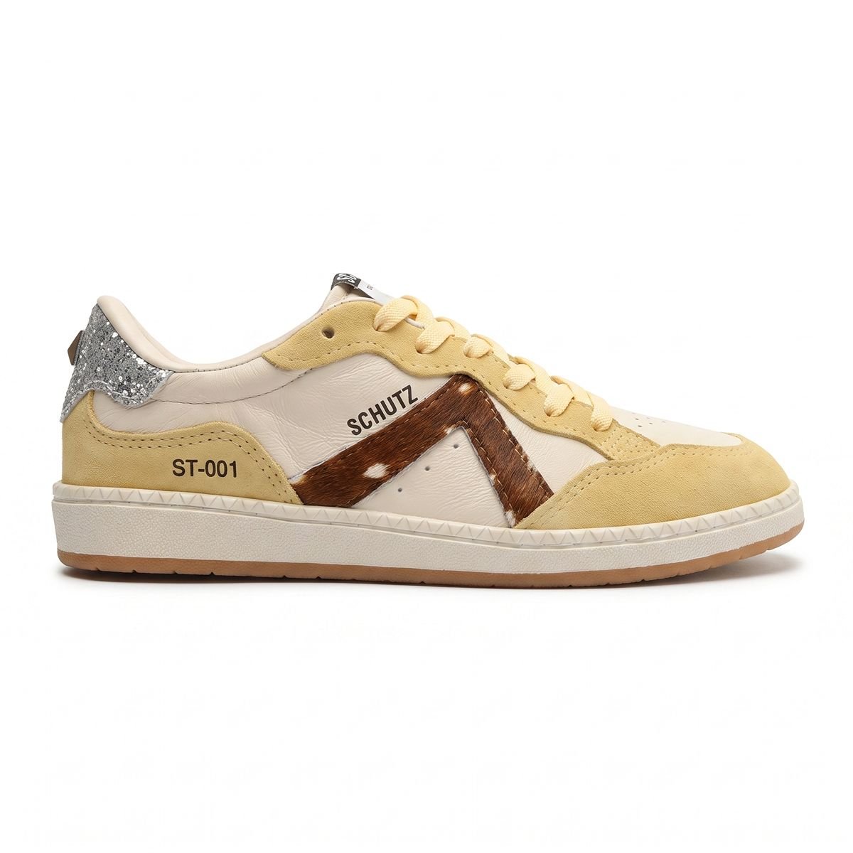 Tênis Schutz Feminino ST-001 Triangle Couro Nobuck S2185300010171 Amarelo Amarelo 1