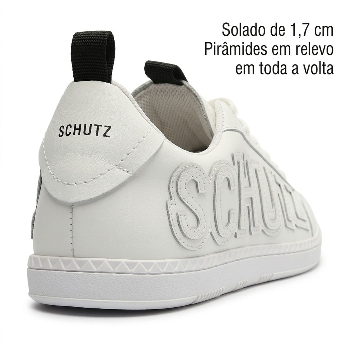 Tênis Schutz Feminino Couro Liso S2237200050007 Branco Branco 4