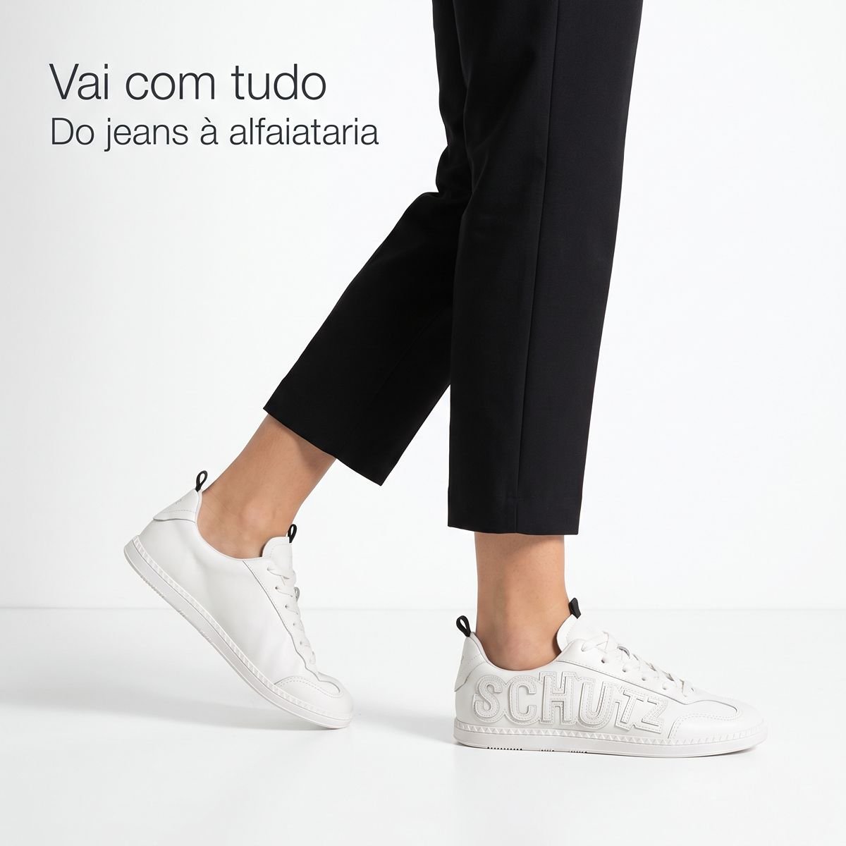 Tênis Schutz Feminino Couro Liso S2237200050007 Branco Branco 5