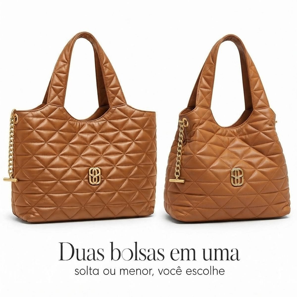 Bolsa Schutz Feminina Couro Matelassê Grande Tote S5001020890005 Caramelo Caramelo 5