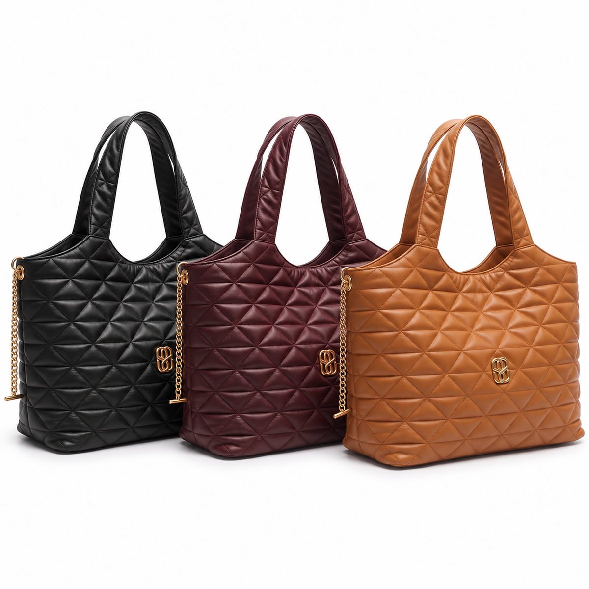 Bolsa Schutz Feminina Couro Matelassê Grande Tote S5001020890005 Caramelo Caramelo 7