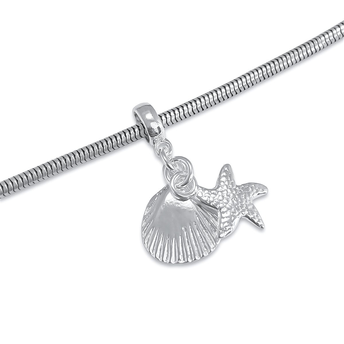 Berloque Charm Patua Concha Estrela do Mar Banhado a Prata Prata 2