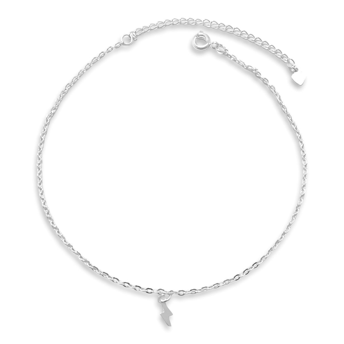 Tornozeleira Raio Banhada a Prata Prata 1