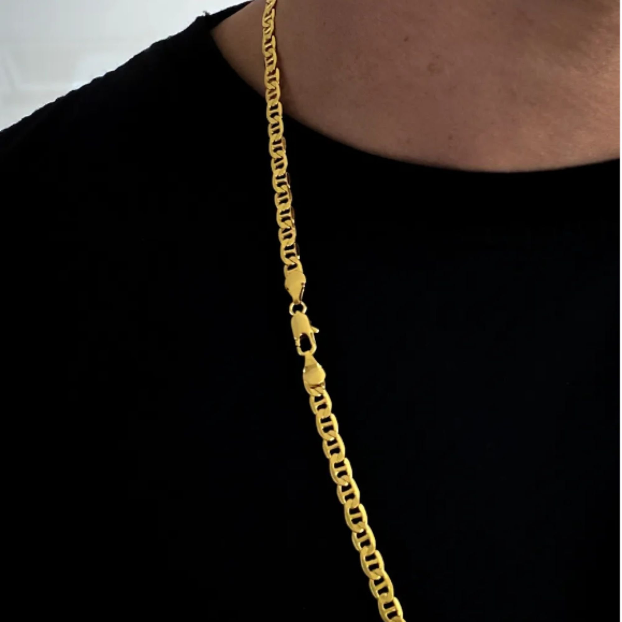 Corrente Masculina Piastrine - 60 cm Dourado 3