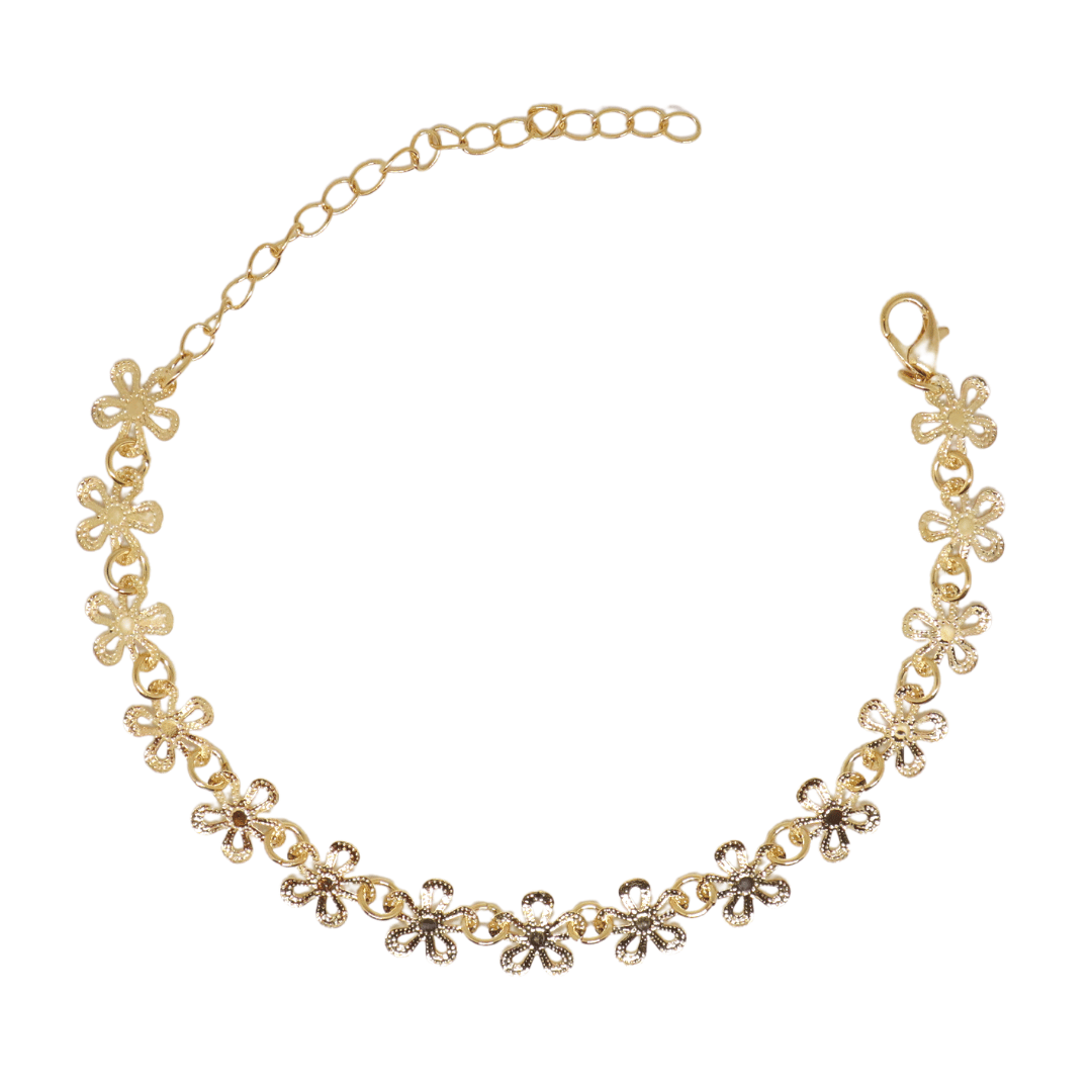 PULSEIRA FLOR DIAMANTADA Dourado 2