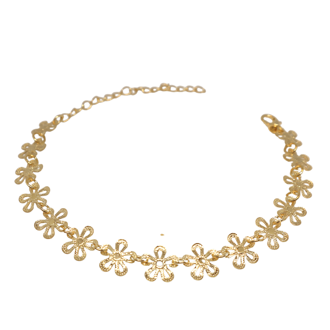 PULSEIRA FLOR DIAMANTADA Dourado 3