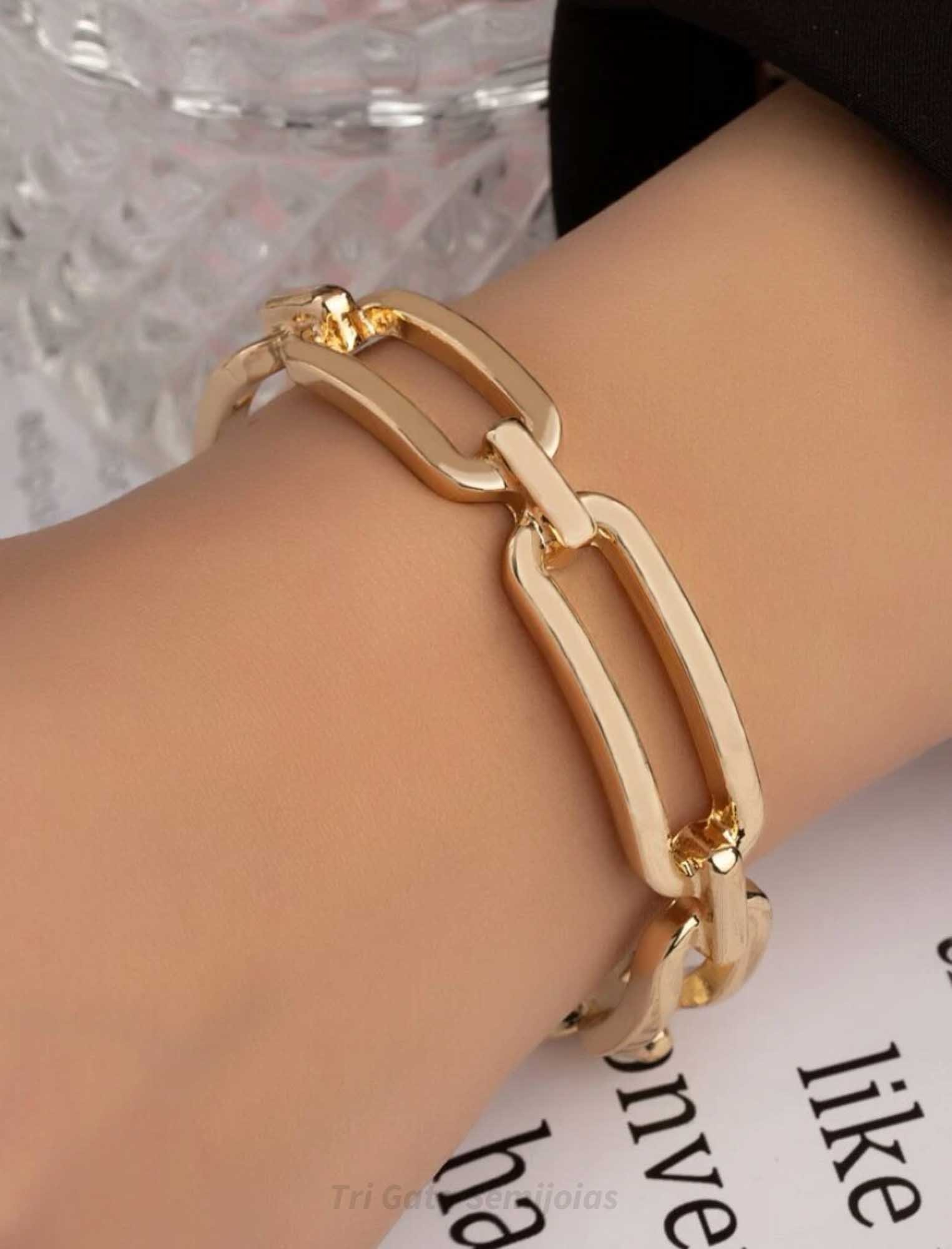 Pulseira Corrente - Banhada em ouro 18k Dourado 1