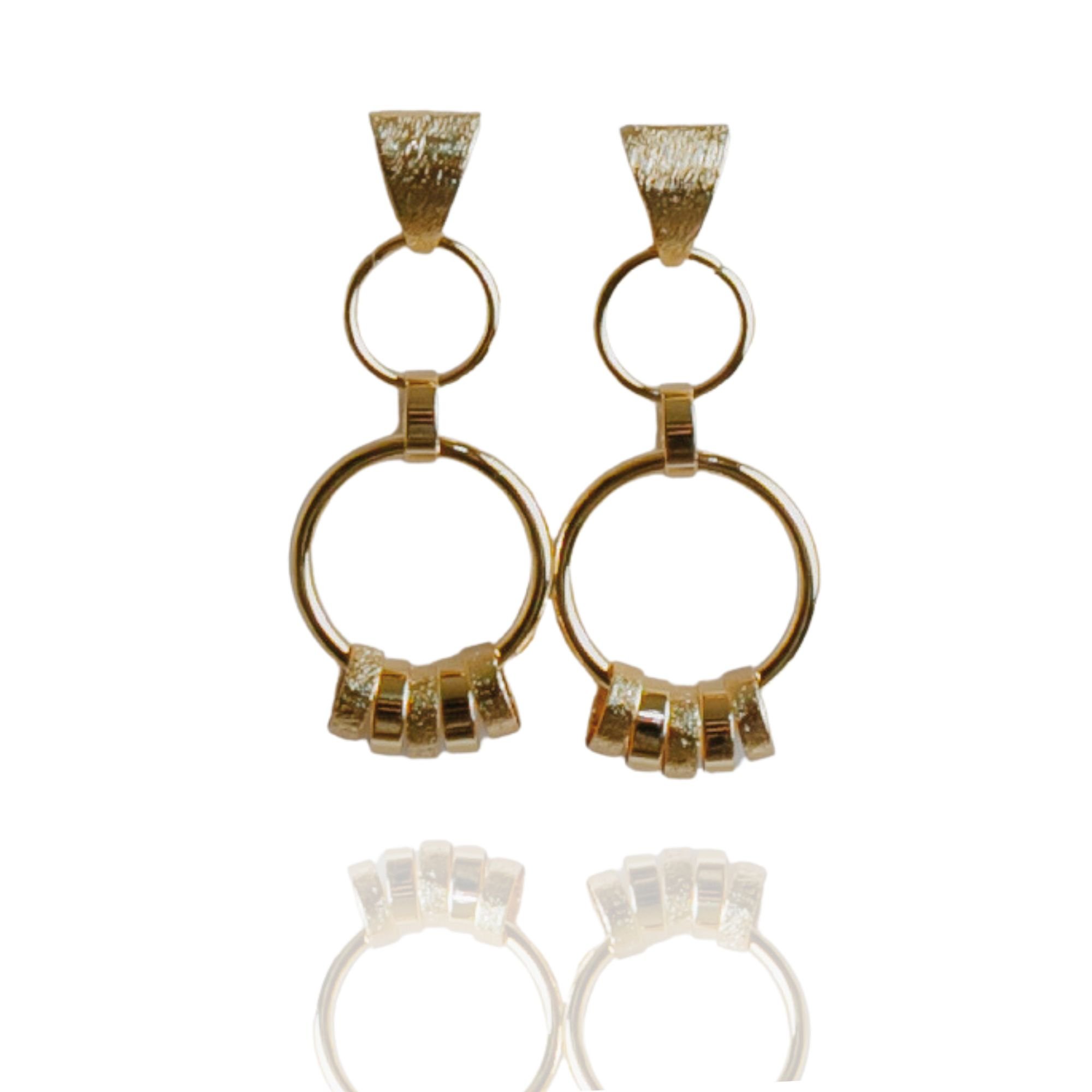 Brincos Elos - Banhado em Ouro 18k Dourado 2