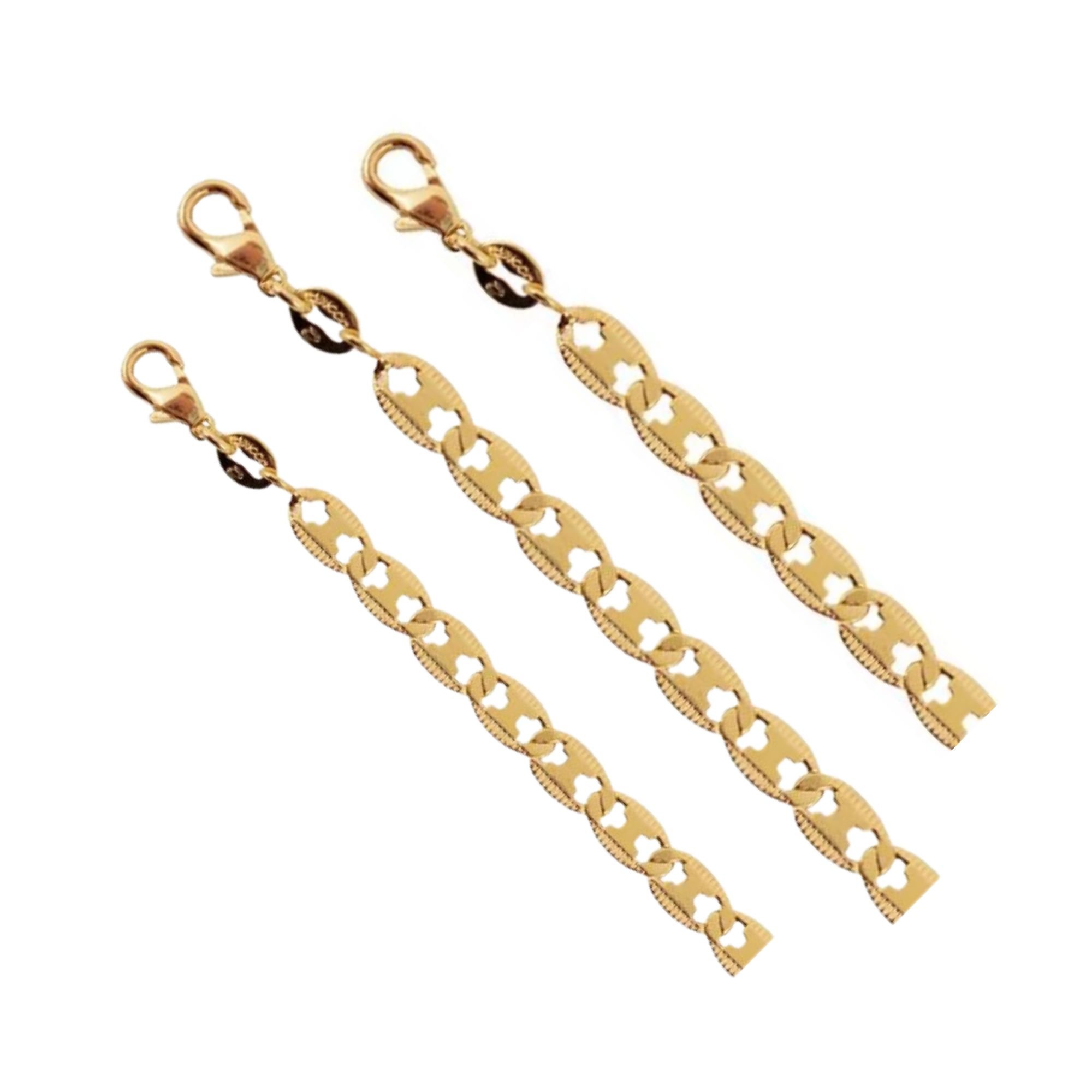 Corrente Masculina Piastrine Trabalhada - Banhada em Ouro 18k Dourado 2