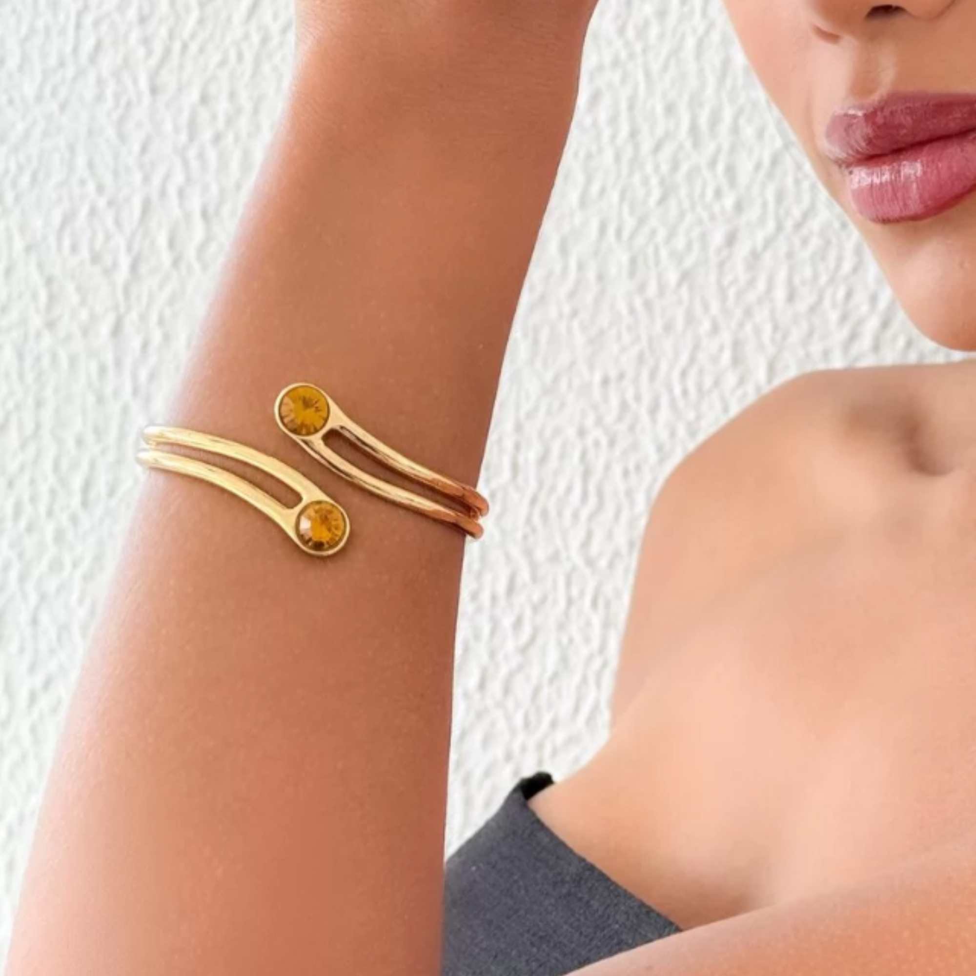 Bracelete Luxo Âmbar - Banhado em Ouro 18k Dourado 2