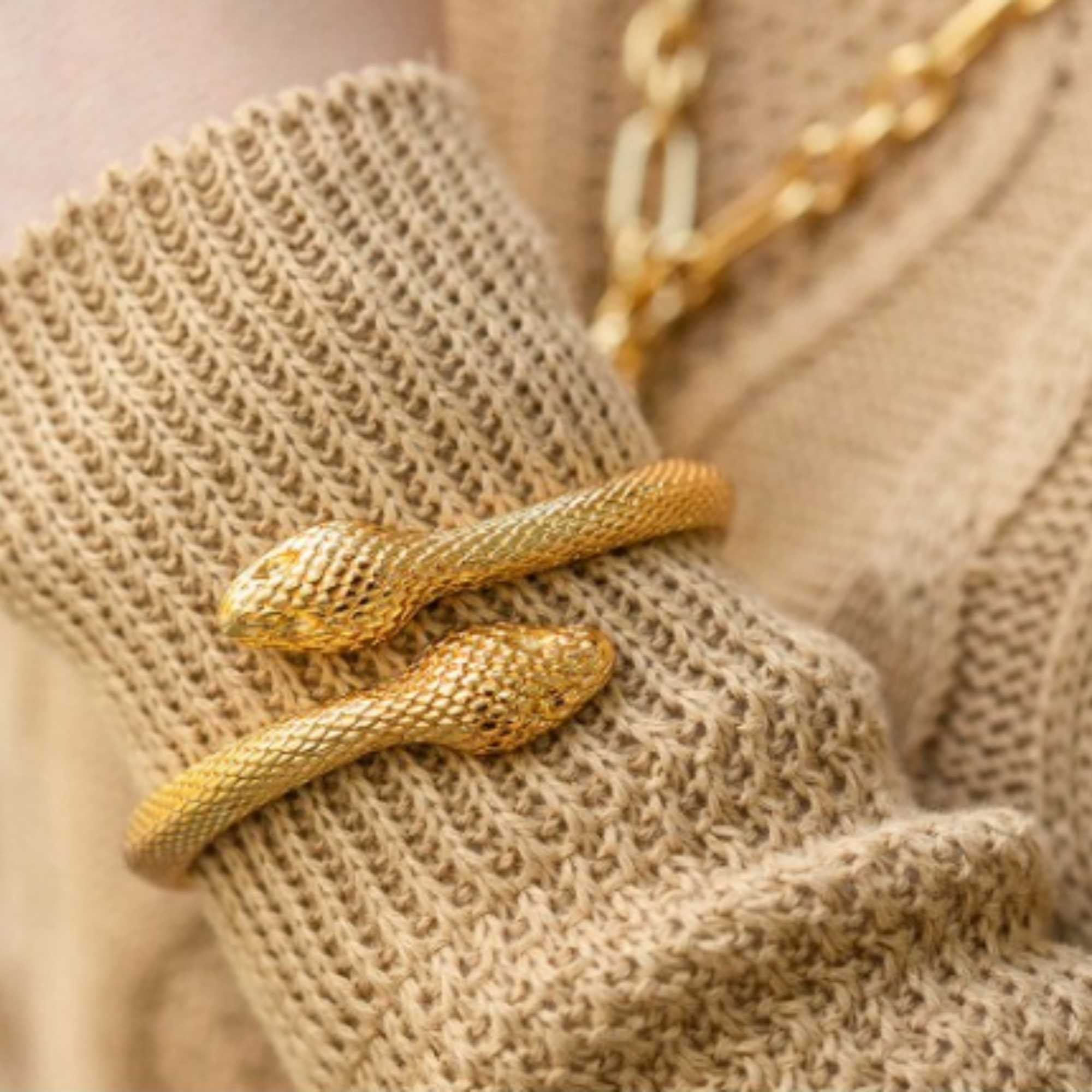 Bracelete Serpente -  Banhado em Ouro 18k Dourado 3