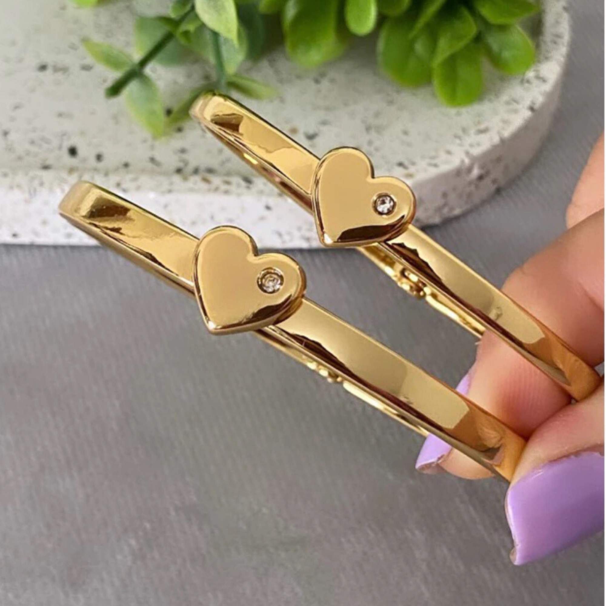 Bracelete Coração - Banhado em Ouro 18k Dourado 4