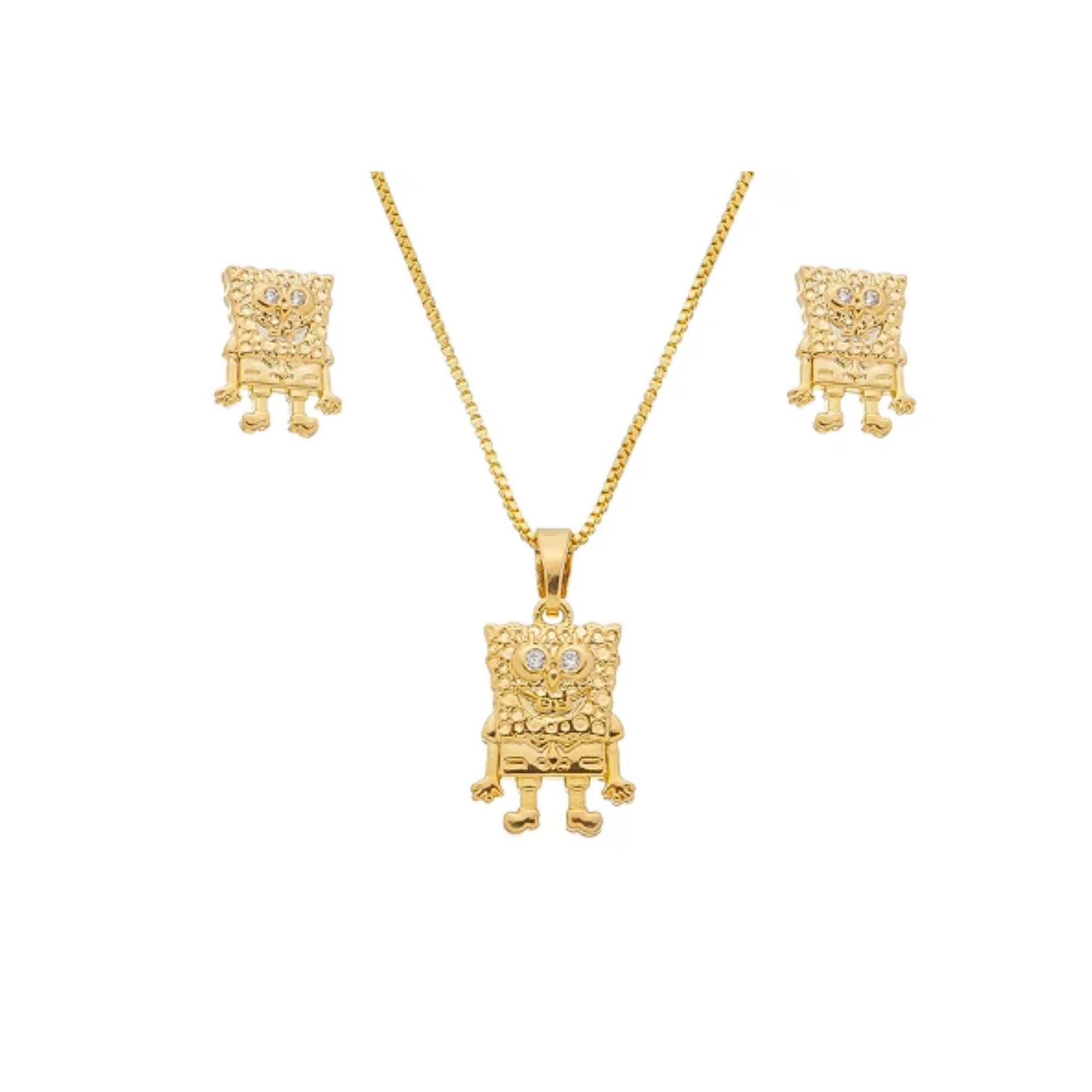 Conjunto - Banhado em ouro 18k Dourado 1