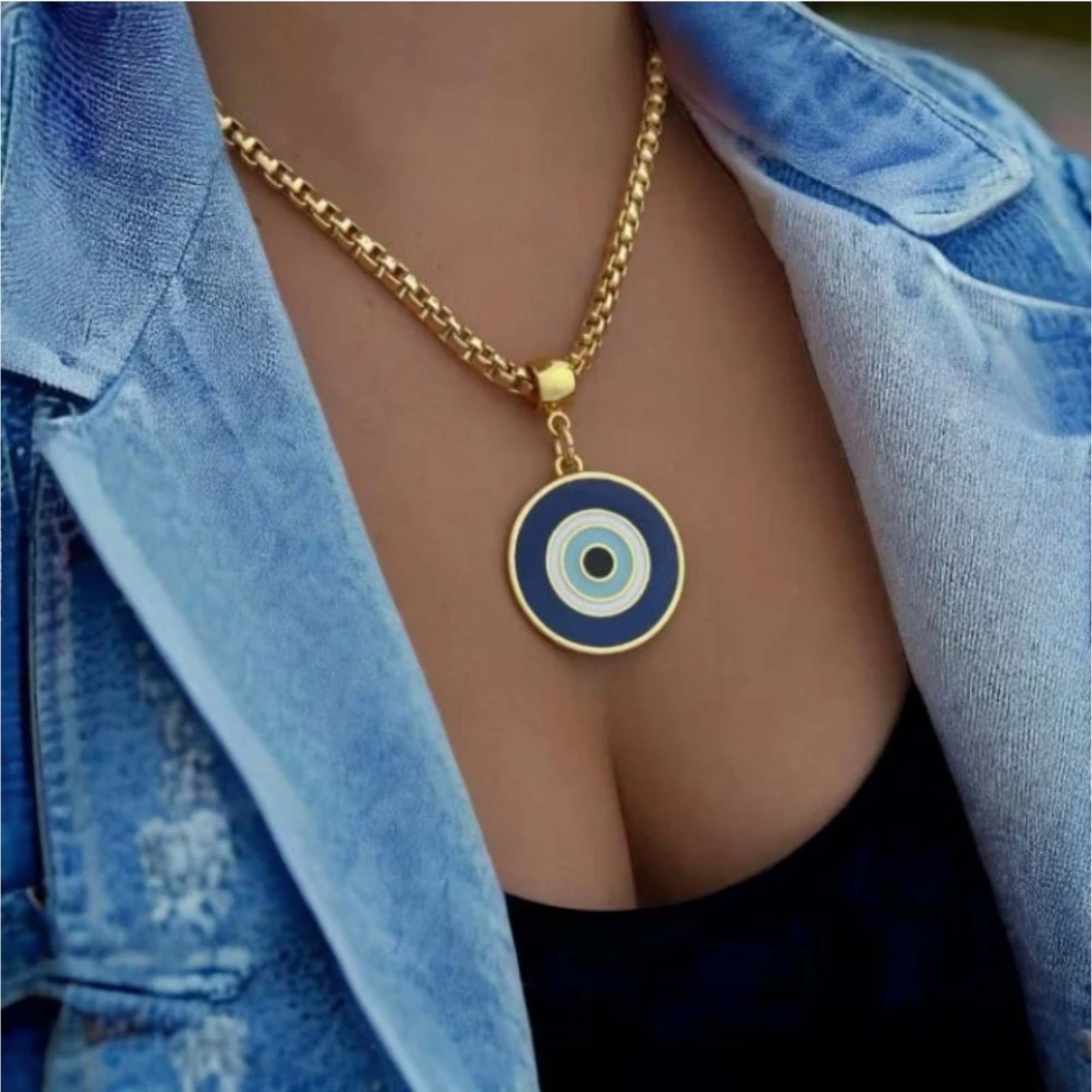 Colar Olho Grego - Banhado em Ouro 18k Dourado 2