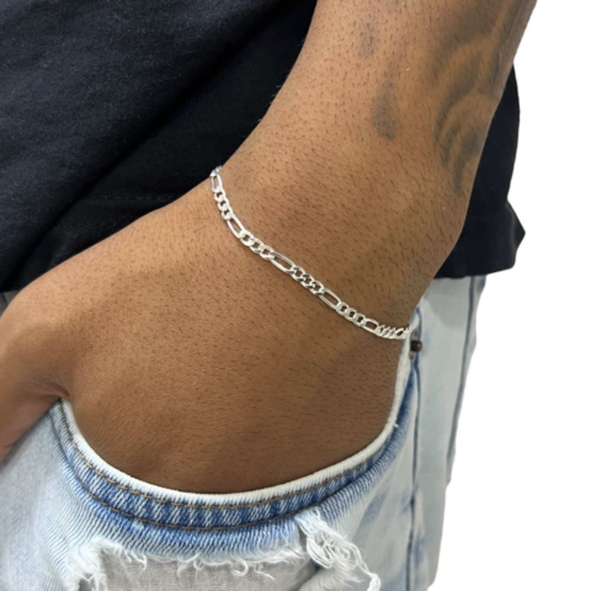 Pulseira Masculina 3x1 - 5 mm em Prata 925 Prata 2