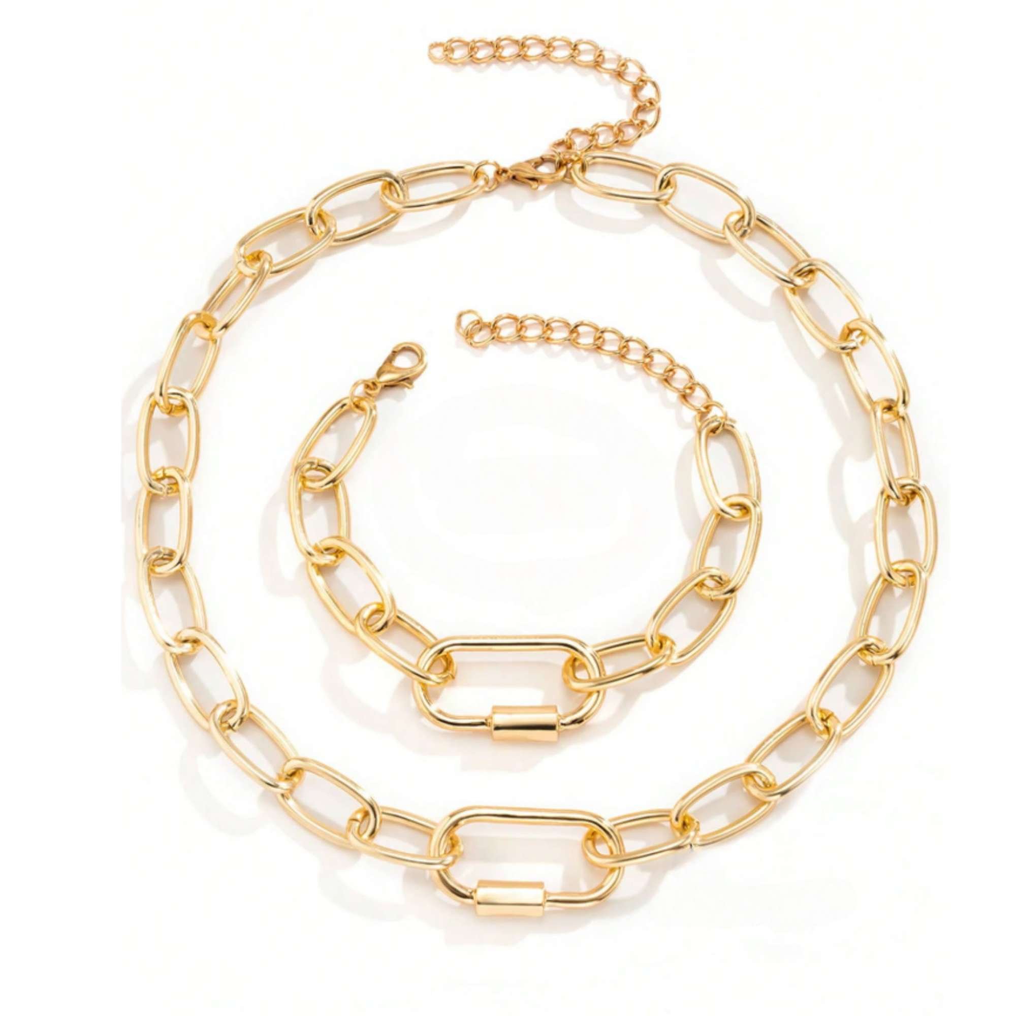 Conjunto Elos - Banhado em Ouro 18k