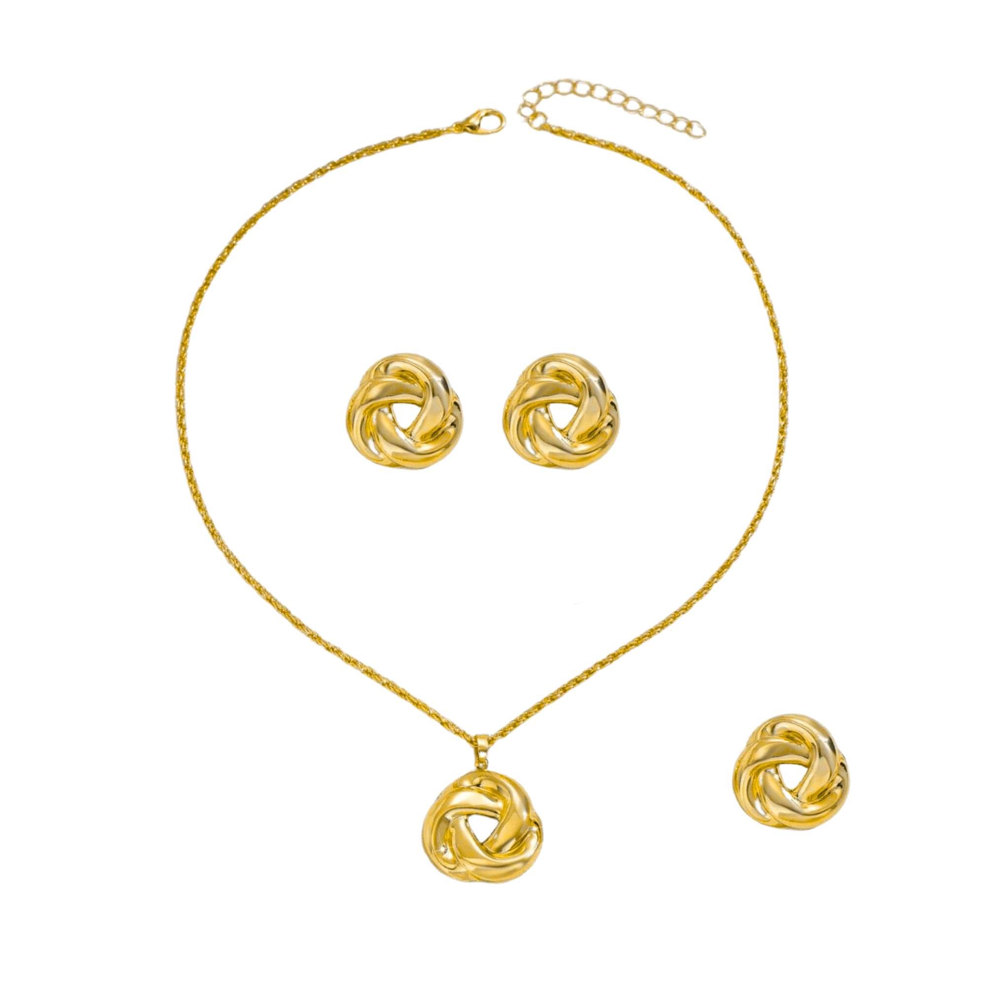 Conjunto Orgânico Elegante - Banhado em ouro 18k