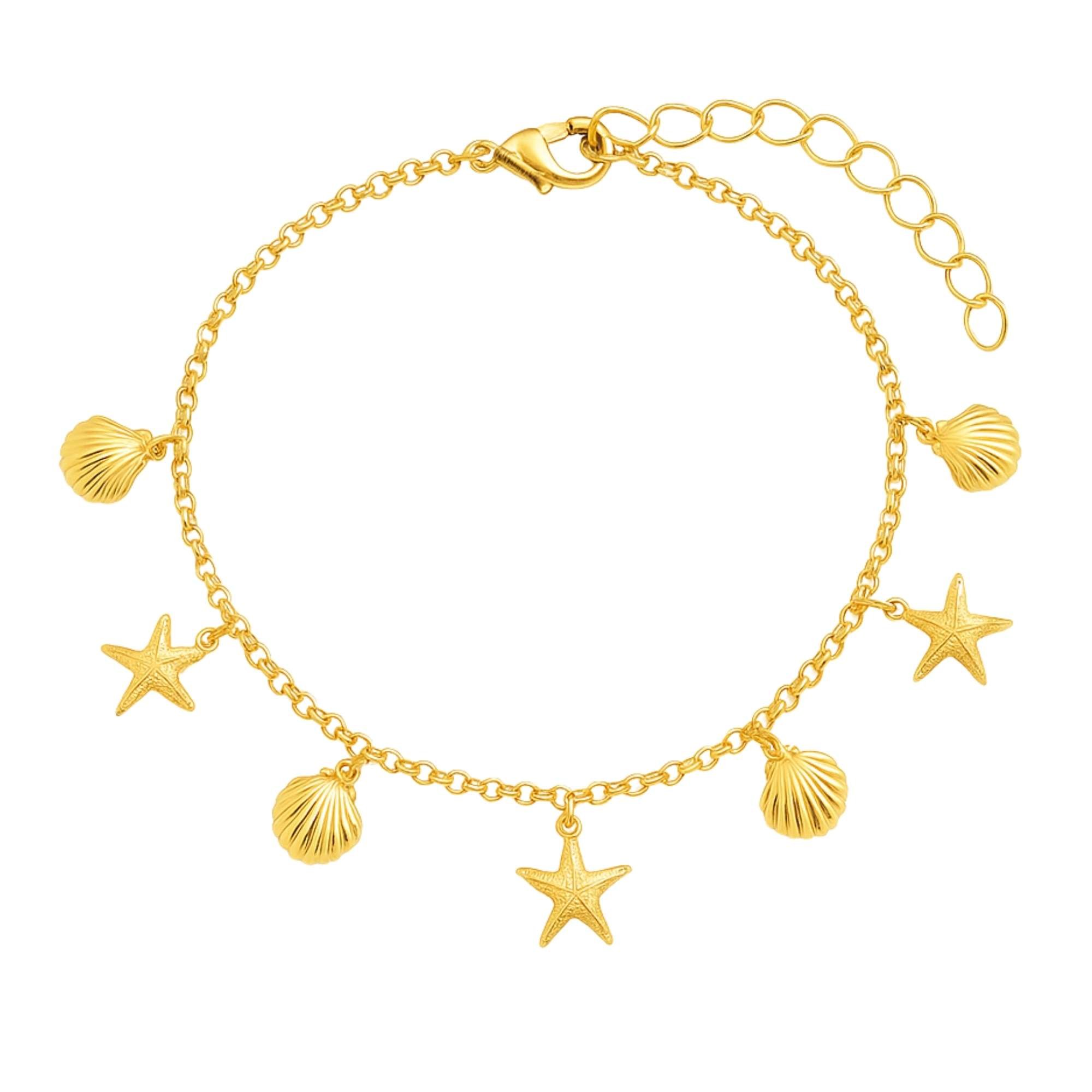 Pulseira Moda Praia - Banhado em Ouro 18k