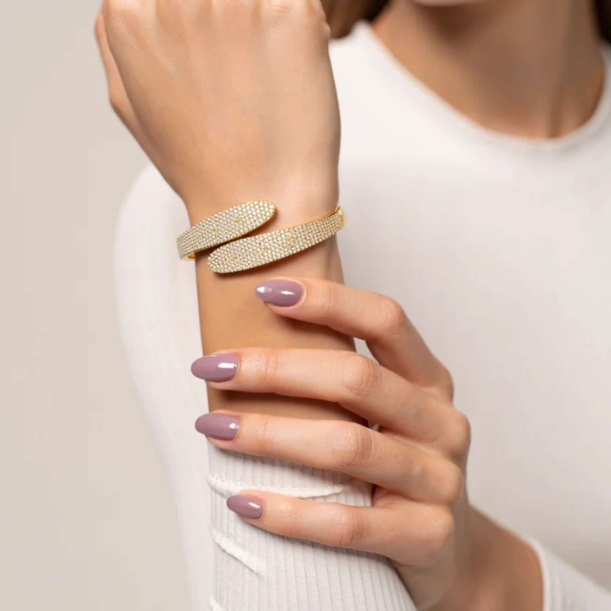 Bracelete Articulado com Zircônias -  Banhado em Ouro 18k Dourado 2