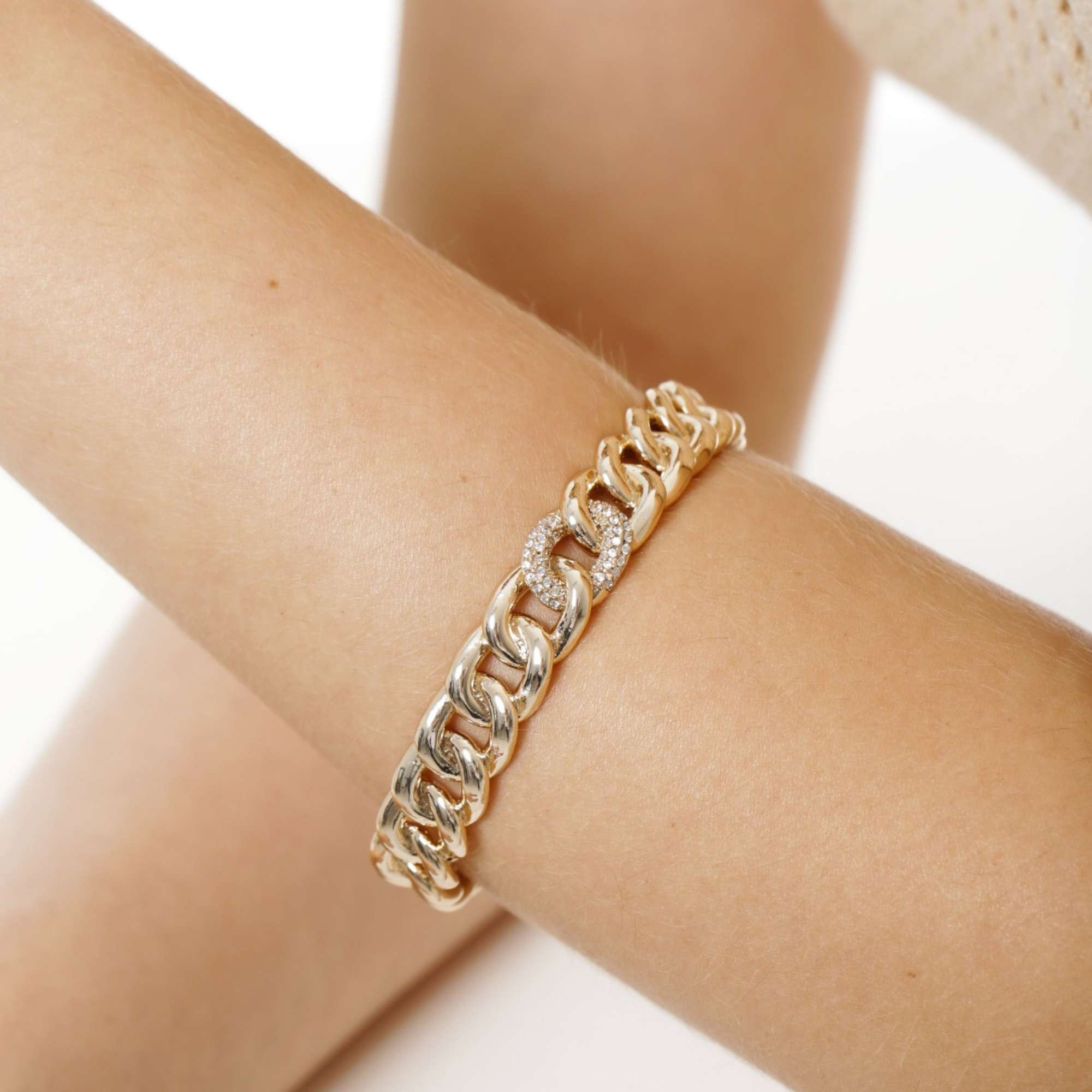 Bracelete Elos  Corrente -  Banhado em Ouro 18k Dourado 2
