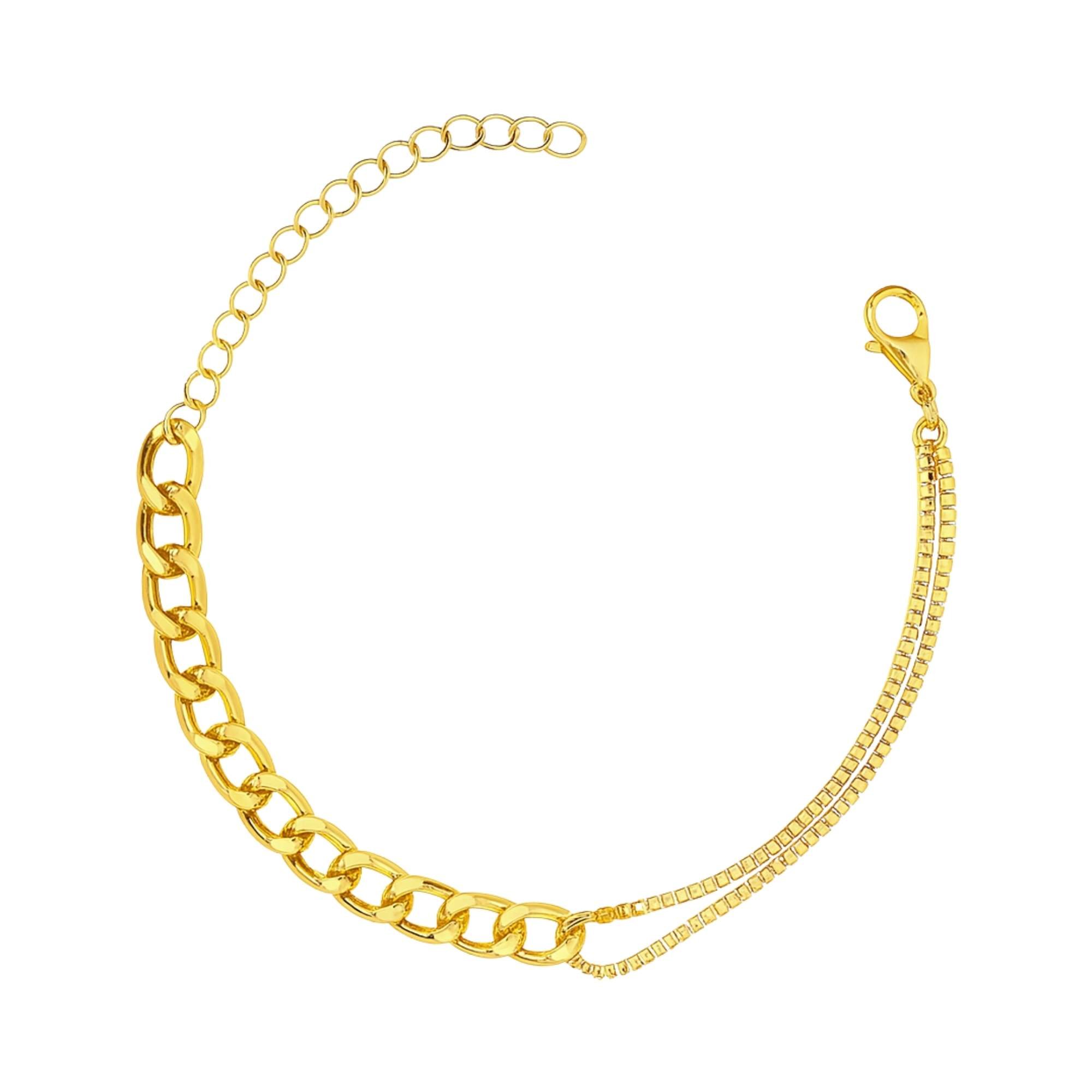 Pulseira de Dupla - Banhado em Ouro 18k
