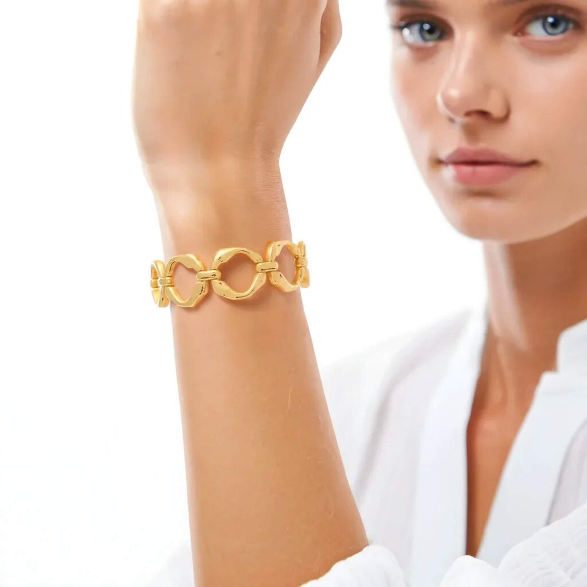 Pulseira Elos Orgânicos -  Banhado em Ouro 18k Dourado 2