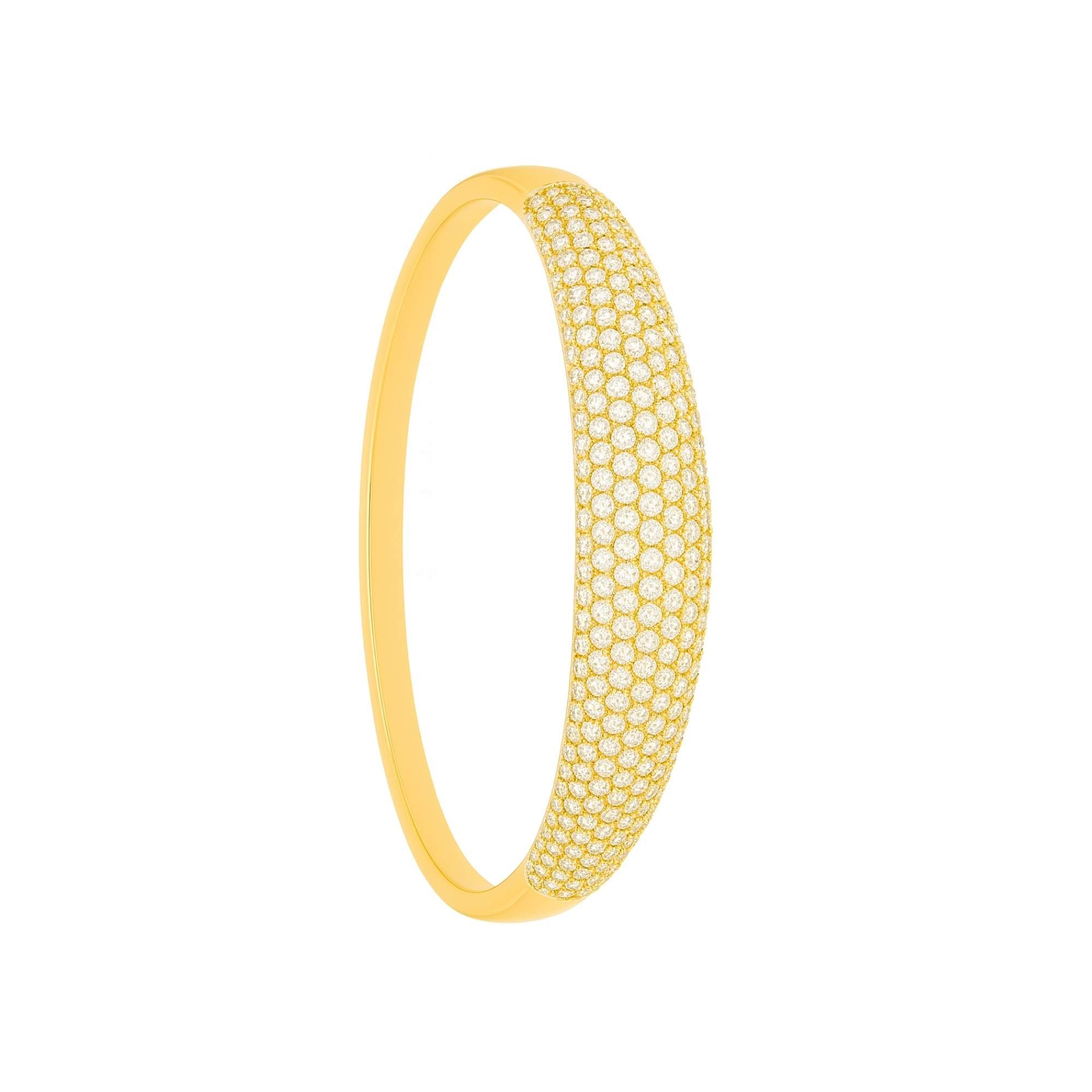 Bracelete Amendoado com Zircônias -  Banhado em Ouro 18k Ouro 18K 3