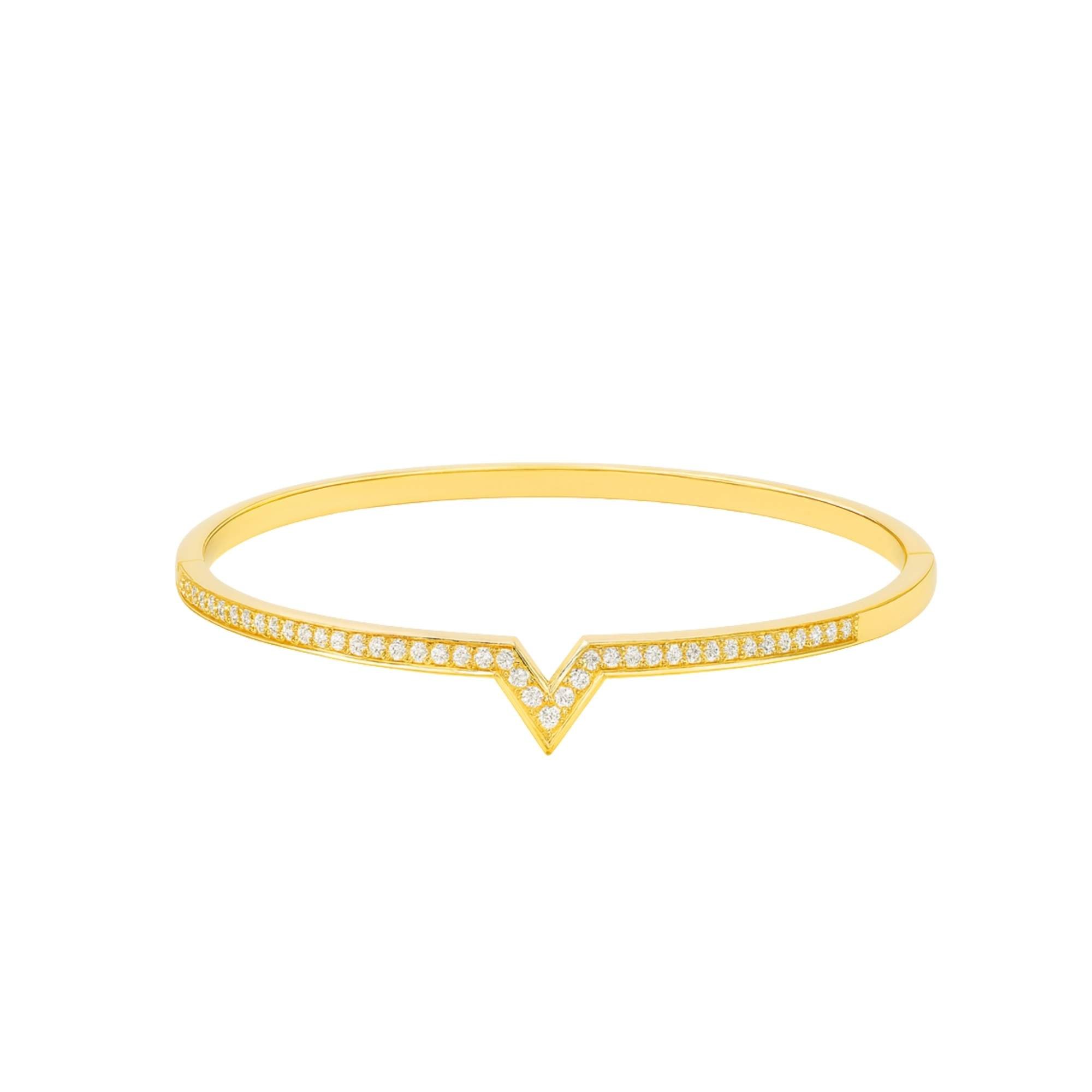 Bracelete Inspiração V - Banhado em Ouro 18k Ouro 18K 1
