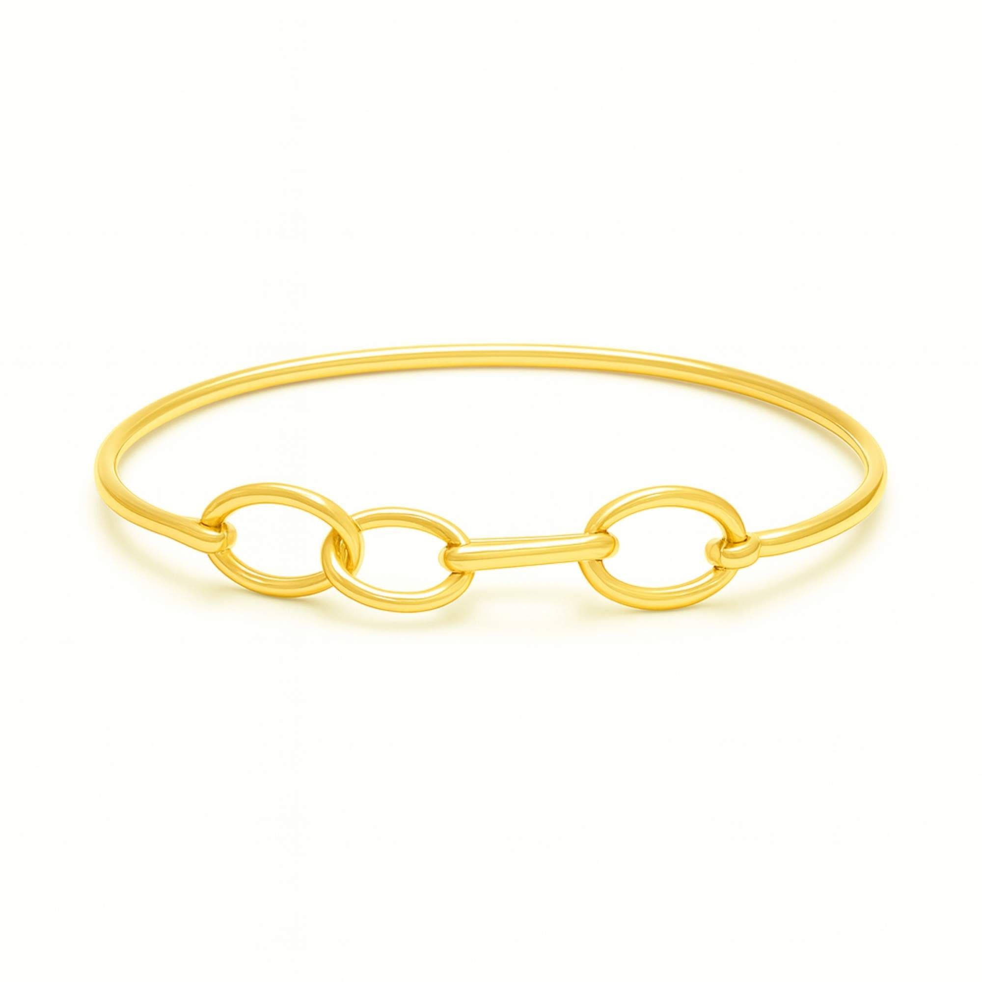 Bracelete Elos Dourados -  Banhado em Ouro 18k