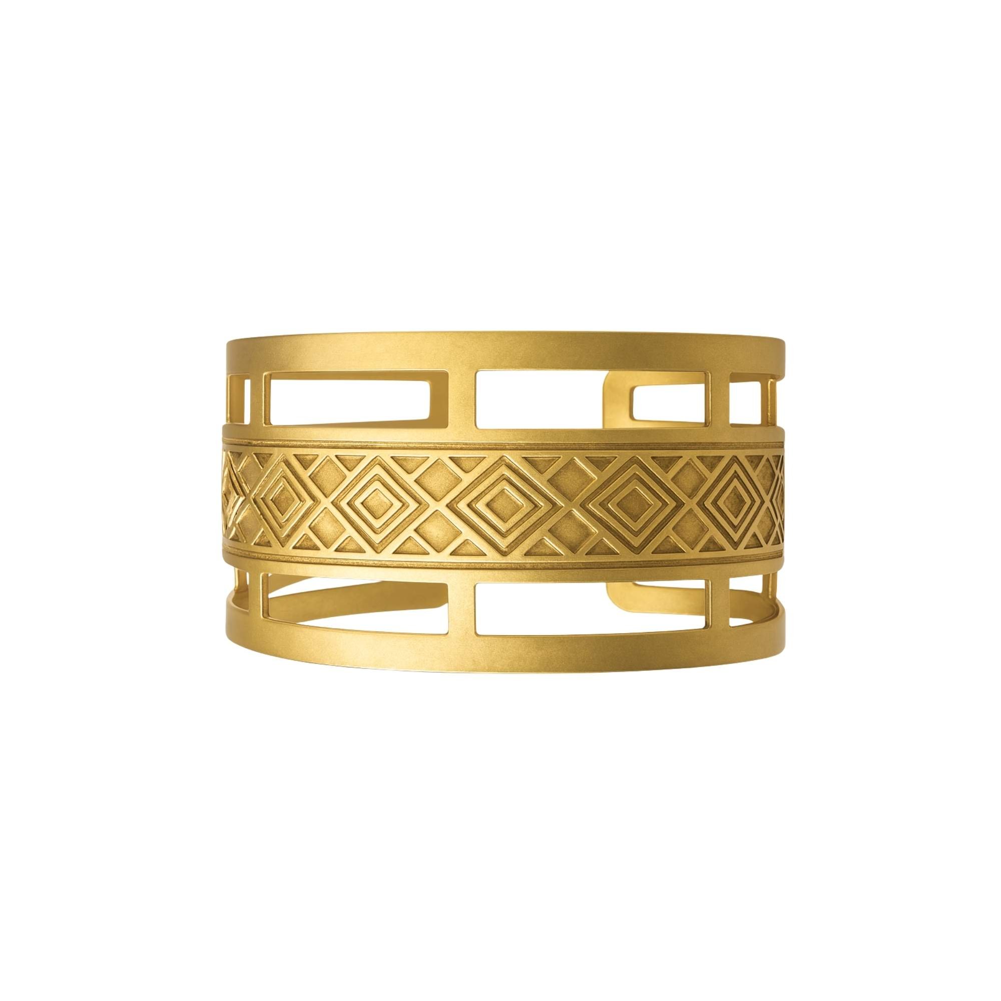 Bracelete Feminino Desenho Geométrico - Banhado em Ouro 18k