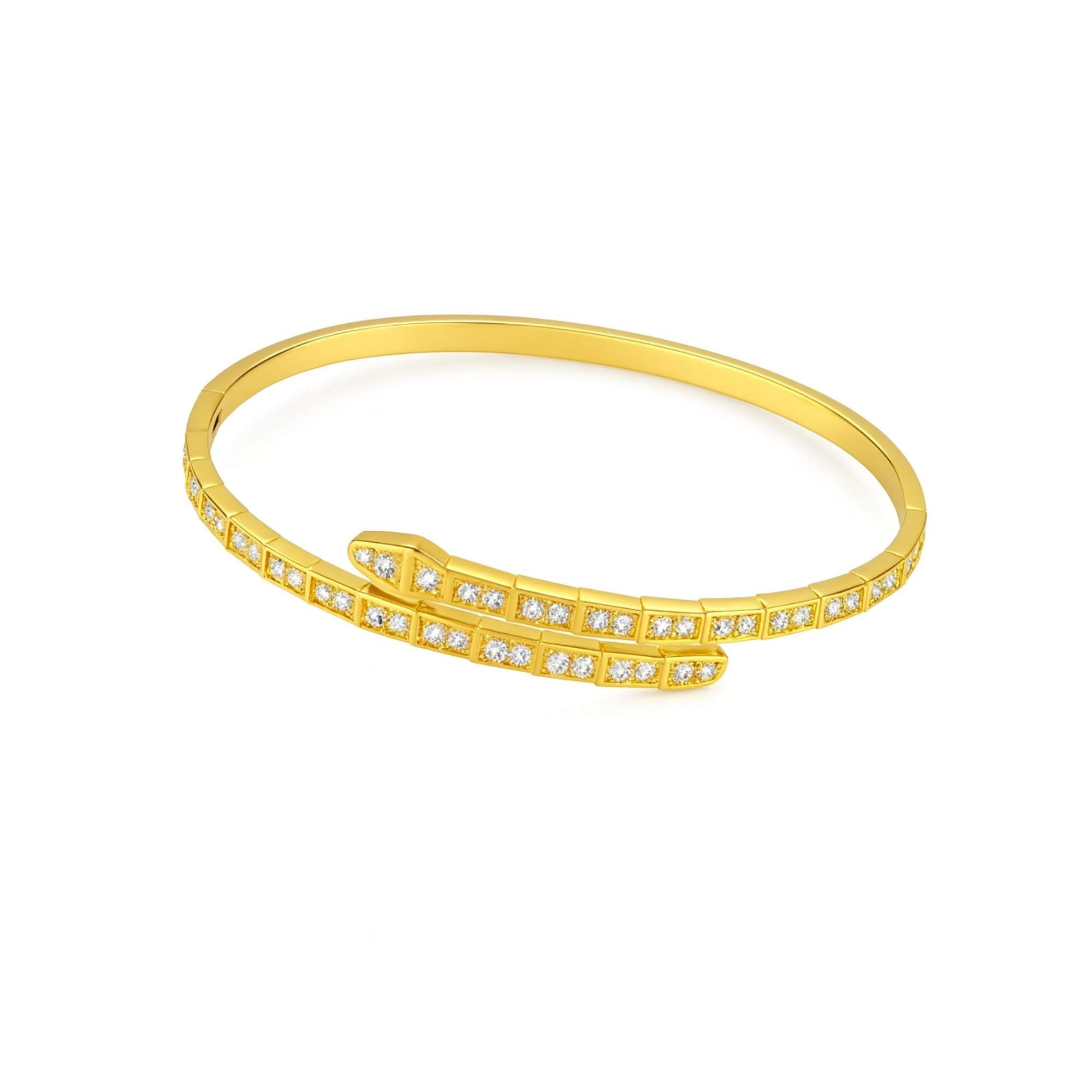 Bracelete Cobra Inspiração -  Banhado em Ouro 18k