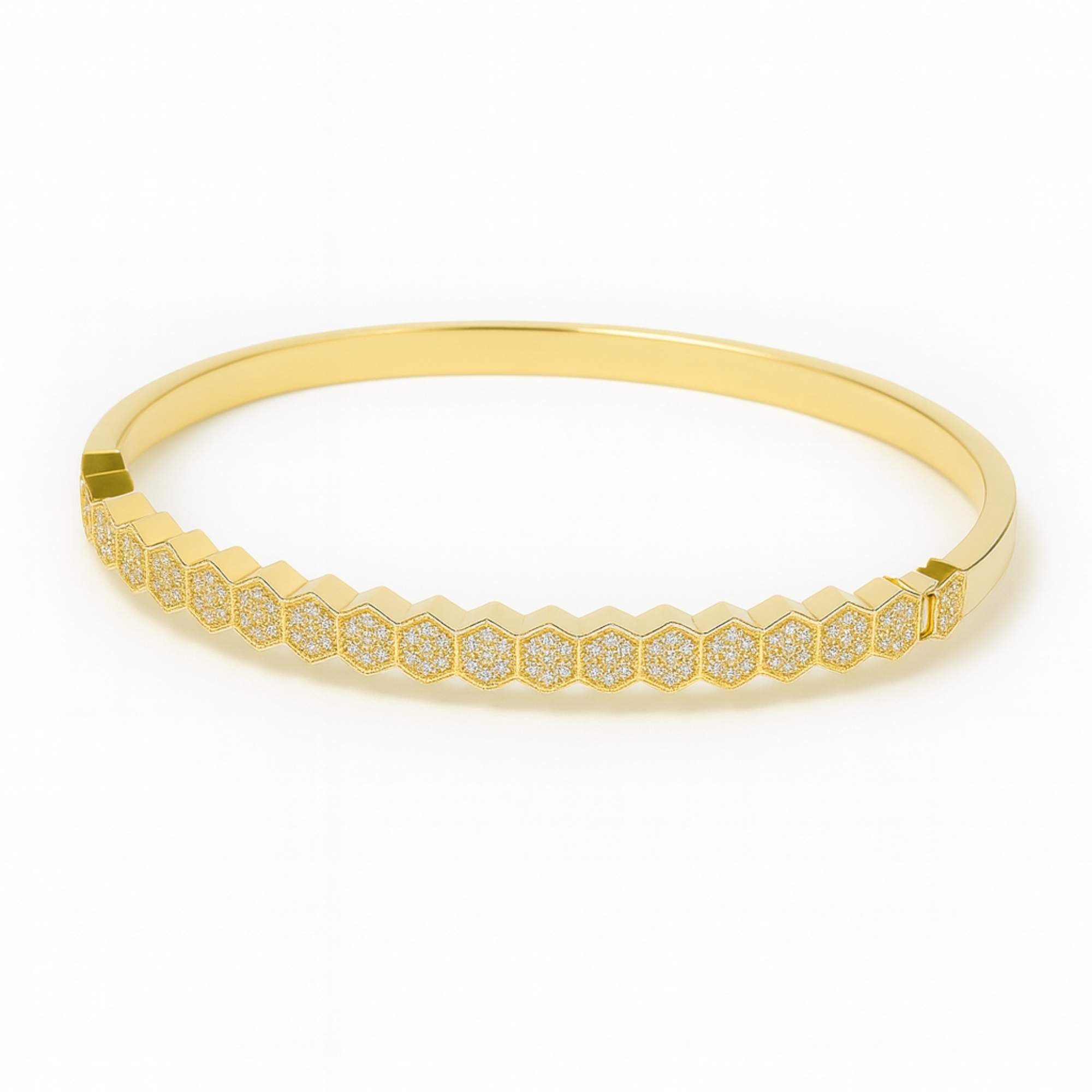 Bracelete Cravejado Micro Zircônias - Banhado em Ouro 18k Dourado 1
