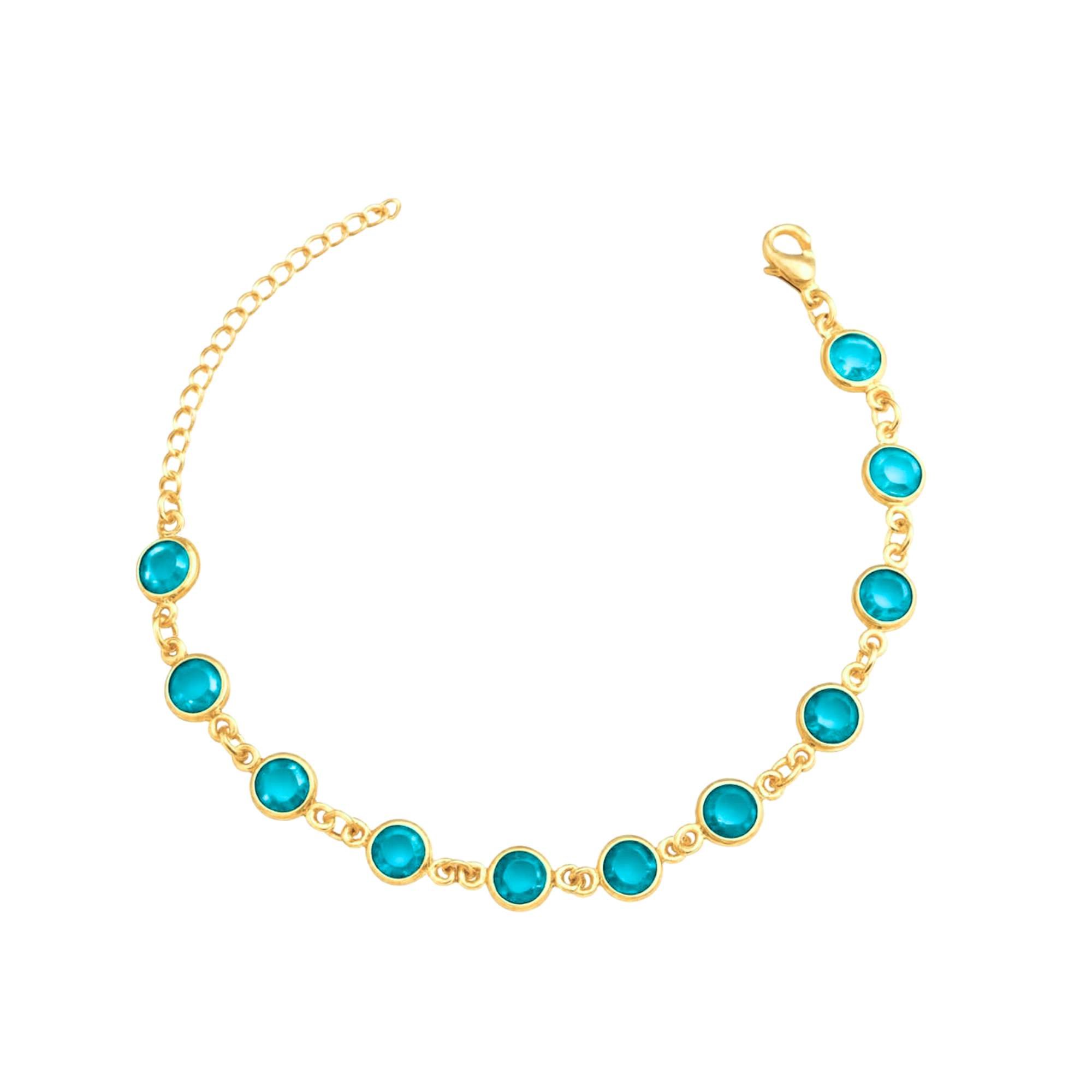 Pulseira Cristal - Banhada em Ouro 18k