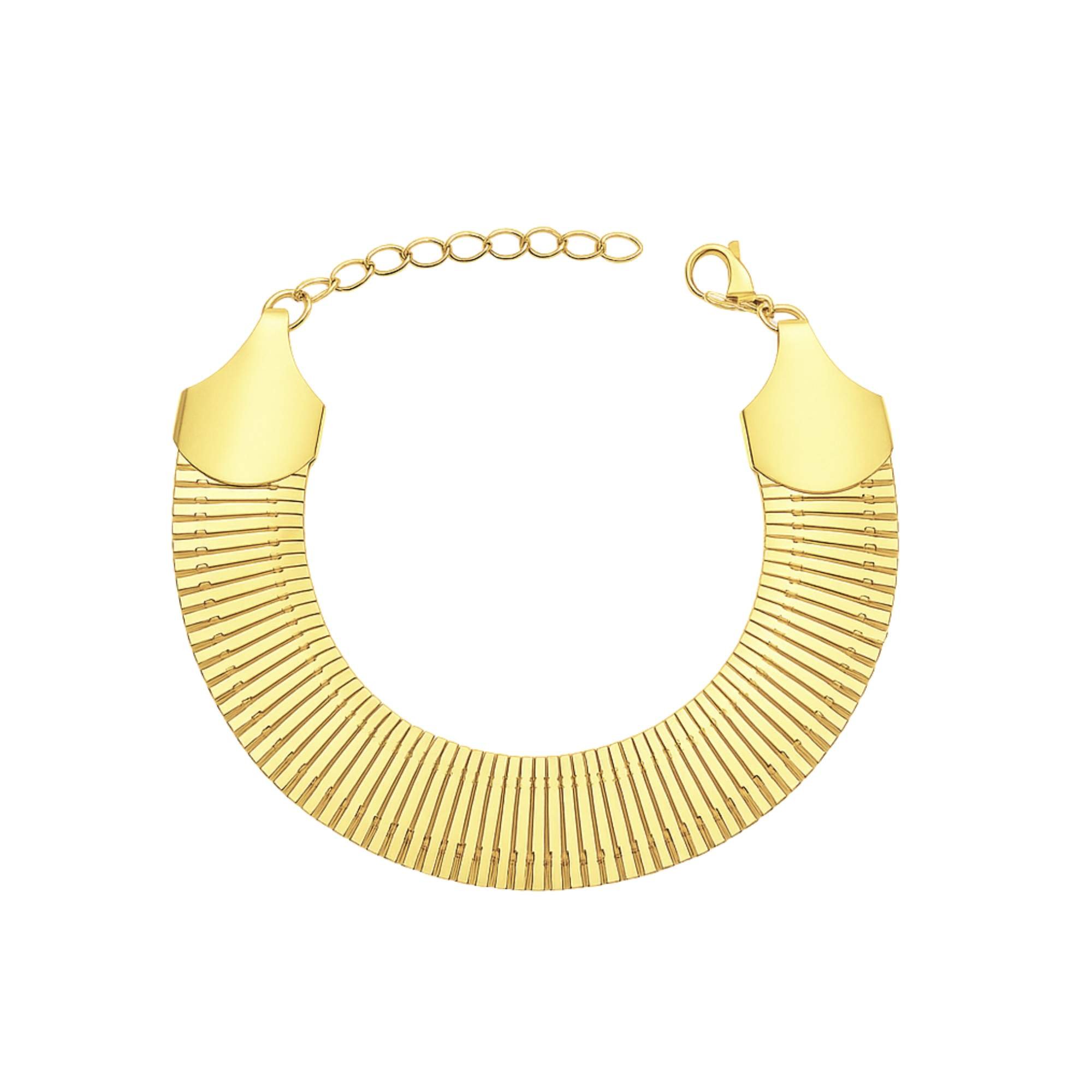 Pulseira Malha Grossa - Banhada em Ouro 18k