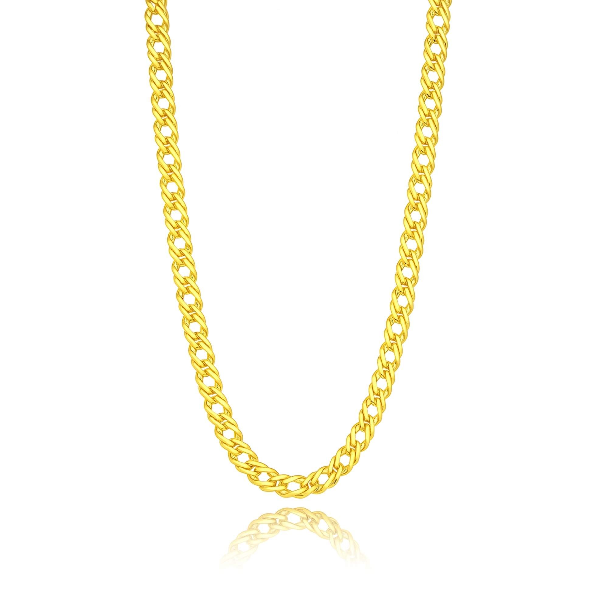 Colar Chocker Grumet Dupla - Banhado em Ouro 18k