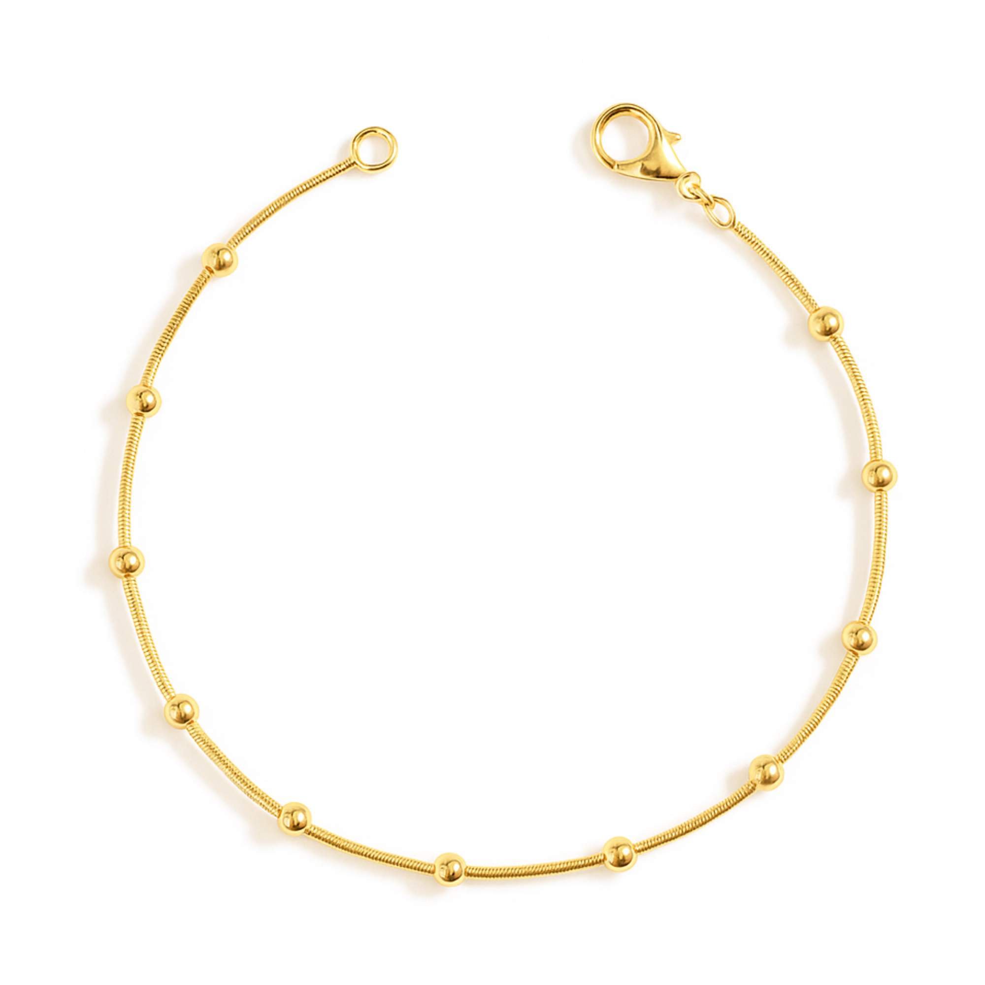 Pulseira de Bolinha - Banhado em Ouro 18k