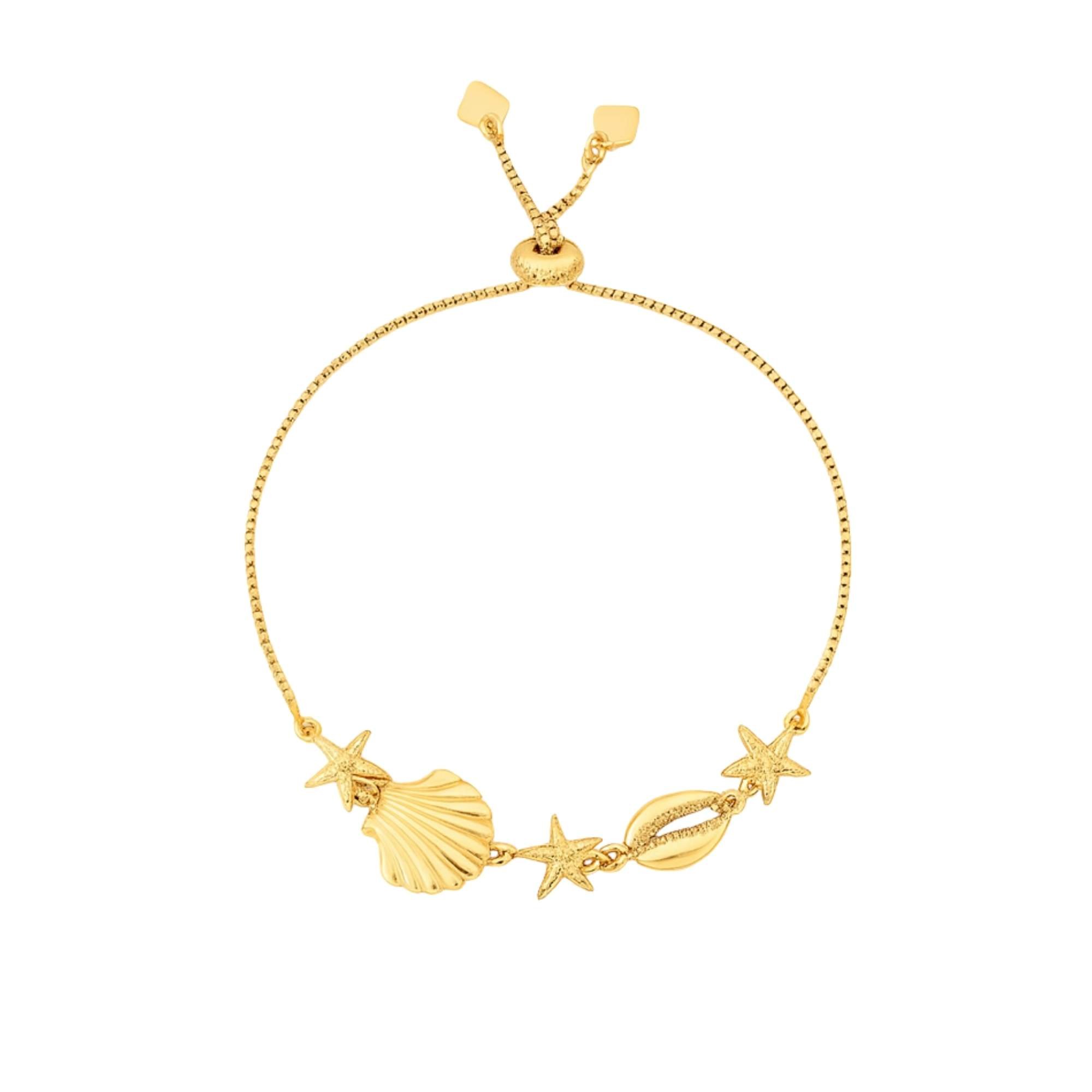 Pulseira Moda Praia - Banhada em ouro 18k