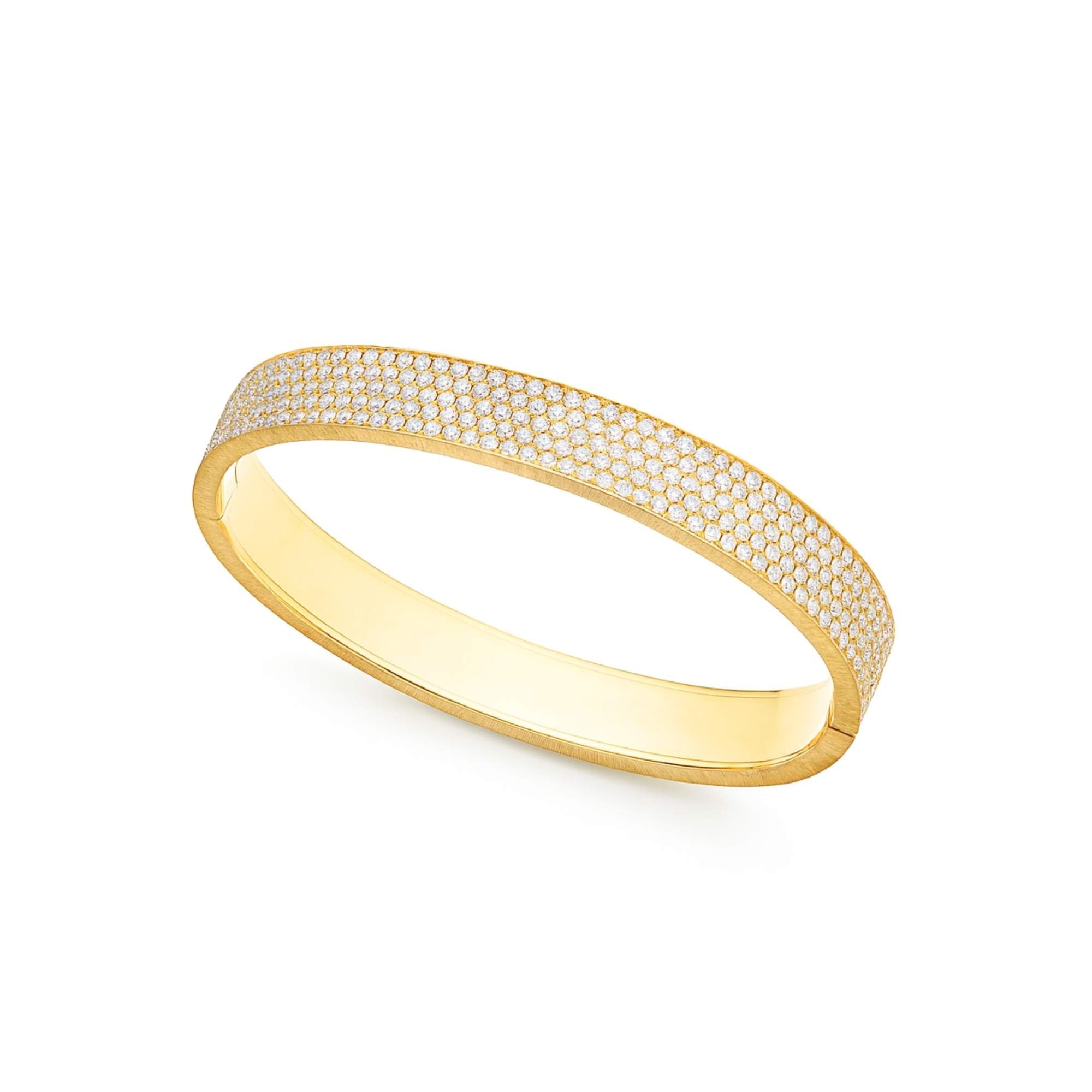 Bracelete Cravejado Largo -  Banhado em Ouro 18k Dourado 2