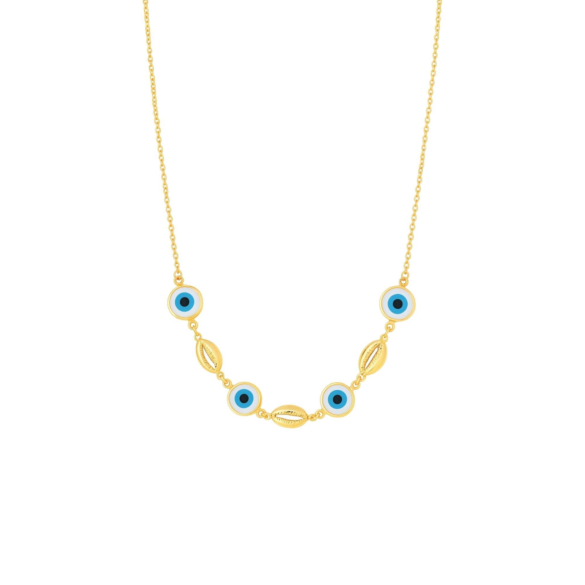 Colar Feminino Búzios - Banhado em Ouro 18k