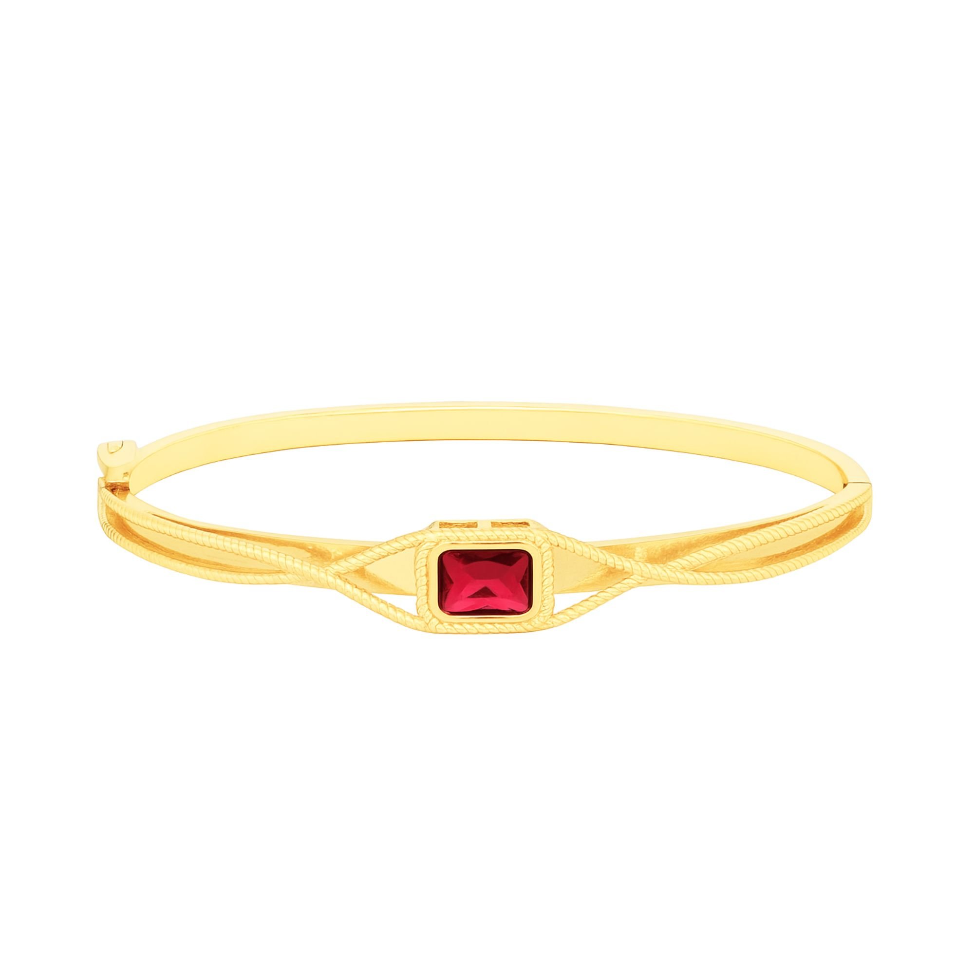 Bracelete Pedra Central -  Banhado em Ouro 18k