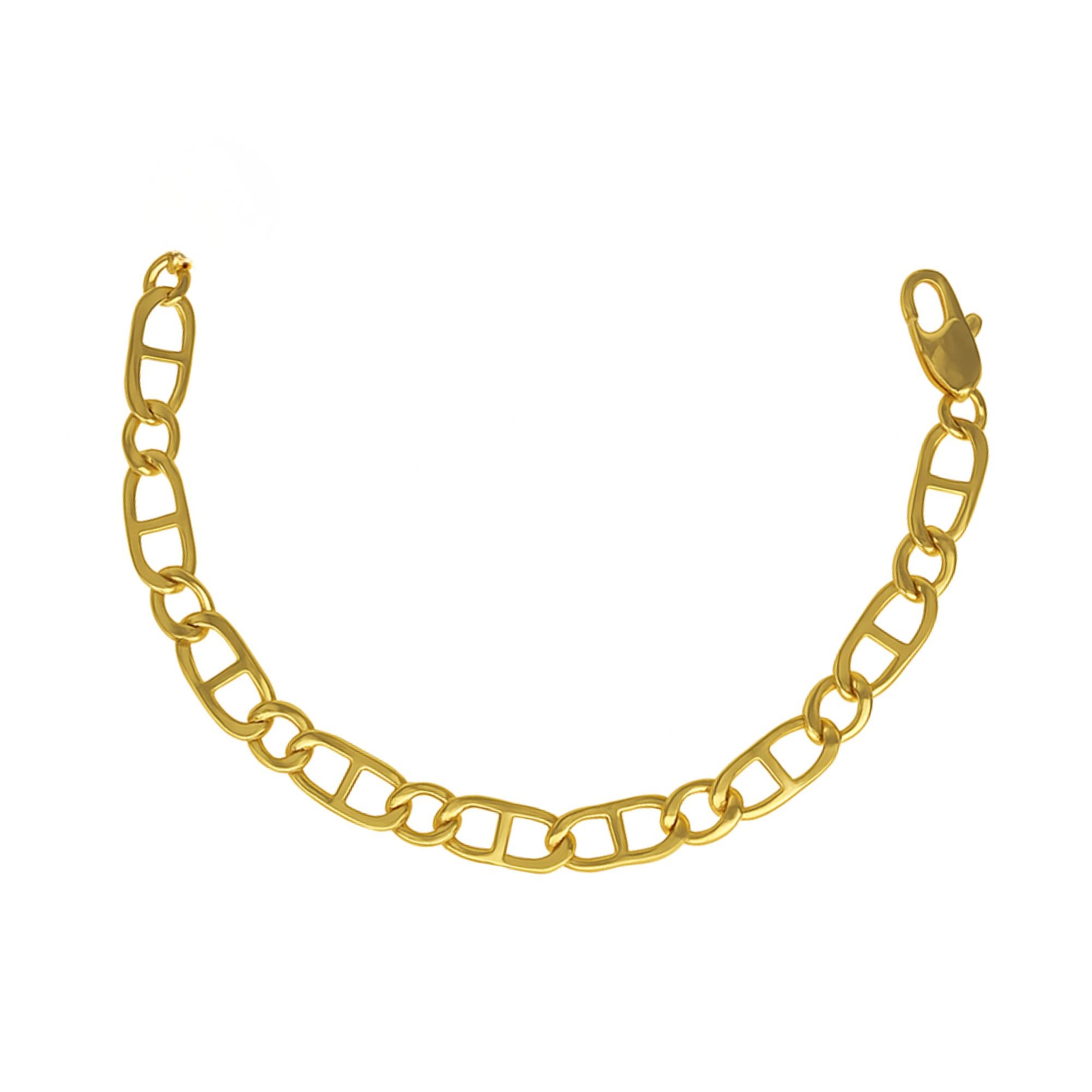 Pulseira Feminina Elos - Banhada em ouro 18k
