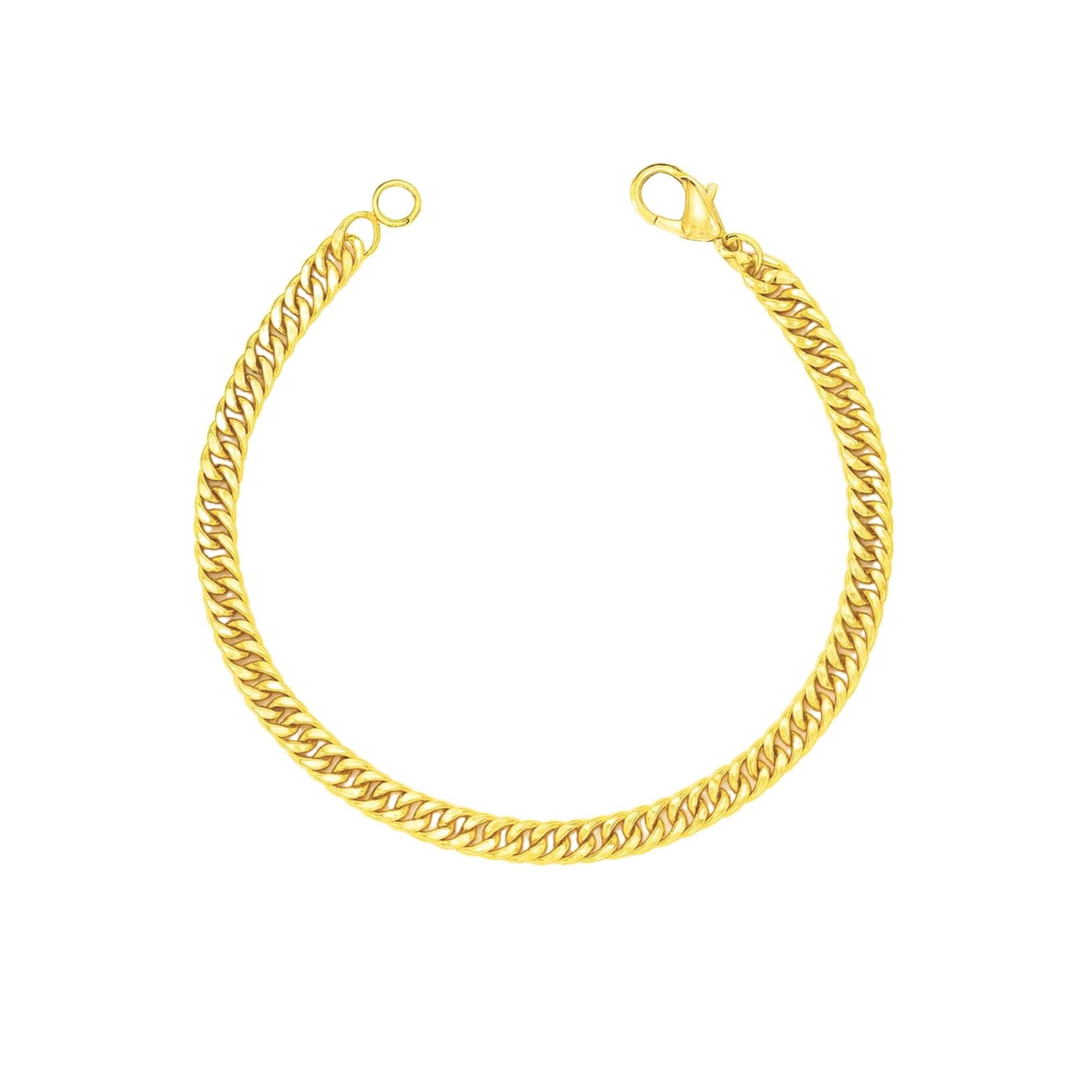 Pulseira Masculina Grumet - Banhado em Ouro 18k - 5 mm